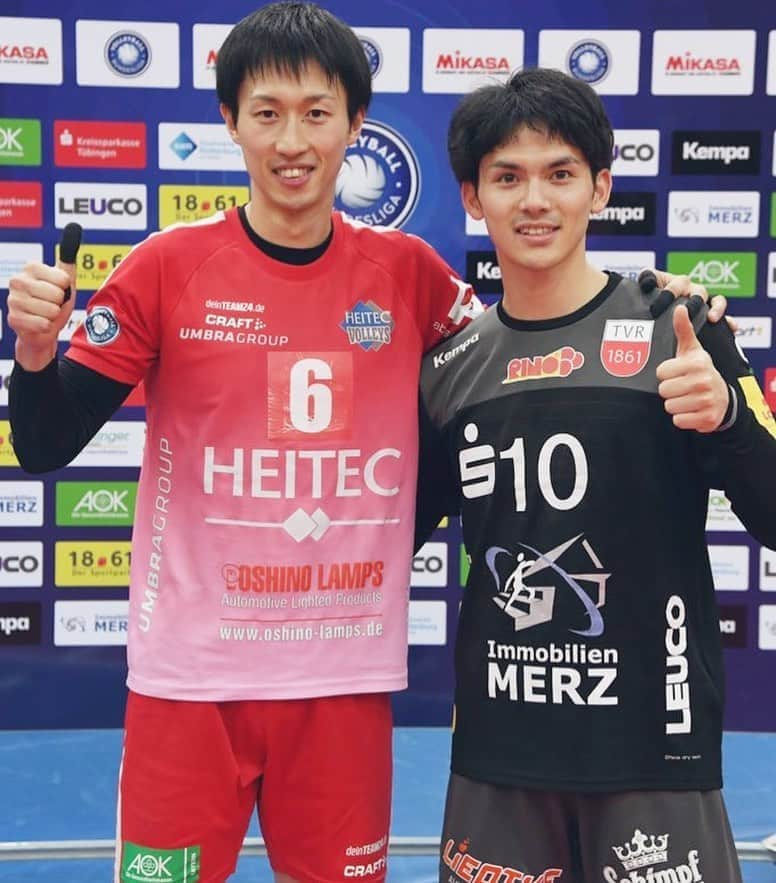 川口太一さんのインスタグラム写真 - (川口太一Instagram)「Japanese liberos... #日本人対決 #ドイツ #ブンデスリーガ #リベロ」2月10日 16時59分 - k.taichi20