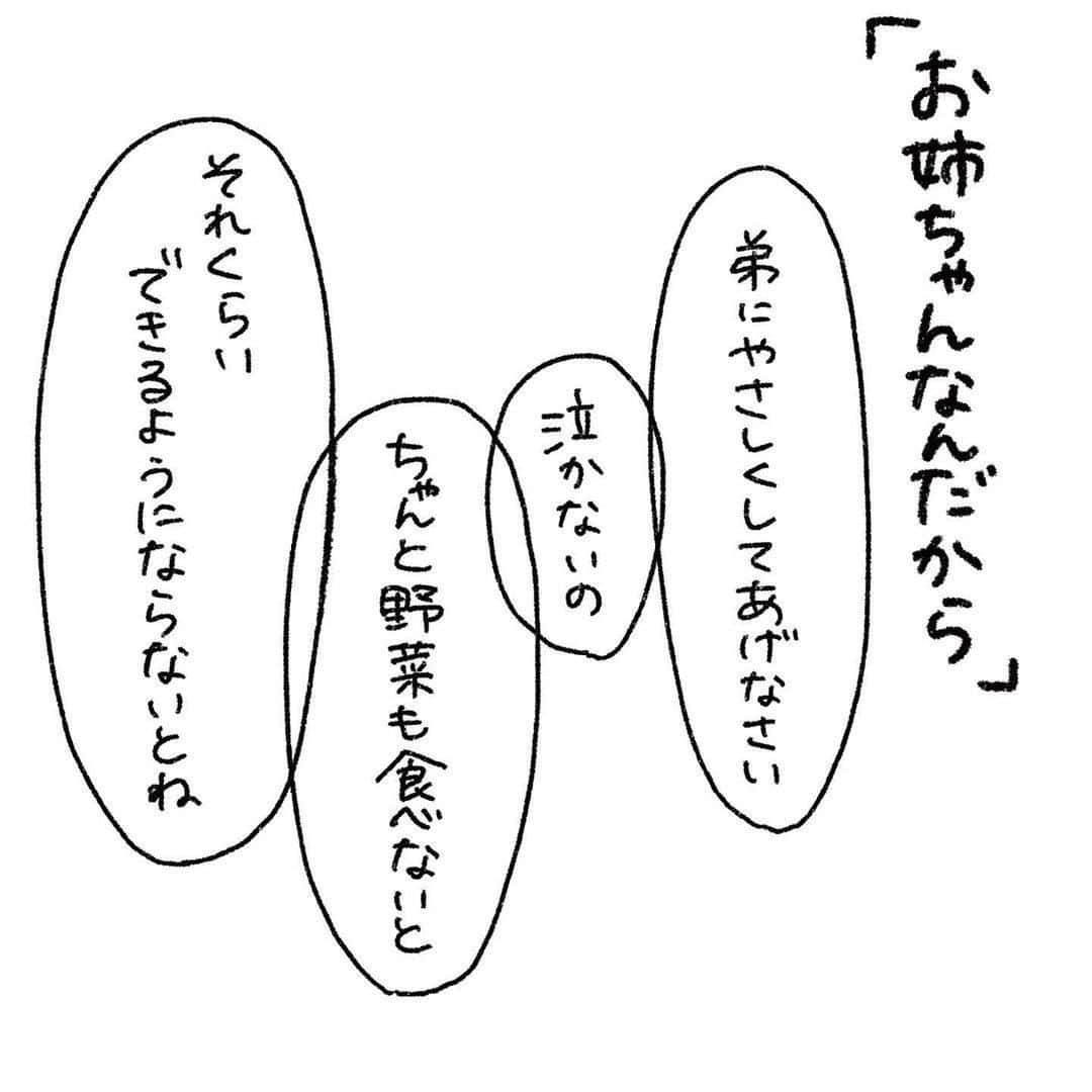 ママリさんのインスタグラム写真 - (ママリInstagram)「いろんな育児の仕方がある、けどお姉ちゃんだから！って…関係ないね😭❤ #ママリ⠀﻿⁠　⁠ .⠀﻿⁠ ====⠀﻿⁠ .⁠ ⁠ 「お姉ちゃん育児」⁠ ⁠ 息子が産まれた後、娘に言われて嫌な言葉でした。⁠ 「お姉ちゃんなんだから野菜も食べなきゃ〜」⁠ 「お姉ちゃんになったからしっかりしないとね」⁠ …お姉ちゃん関係無いよね？⁠ そんなこと言い続けてたら、きっといつか娘がお姉ちゃんを嫌になるだろうな…と思い⁠ ⁠ 色んな育児の仕方があるので私は嫌で使わないですが、言われてやる気が出る子もいるでしょう⁠ なのでみんな使わない方がいい！という意見ではなく⁠ 私はこう考えたので使いません⁠ というだけです💦⁠ .⁠ ⁠ ====⠀﻿⁠ . ⁠ @mw7717  さん、素敵な投稿ありがとうございました✨⁠ . ⠀﻿⁠ ⁠. ⁠⌒⌒⌒⌒⌒⌒⌒⌒⌒⌒⌒⌒⌒⌒⌒⌒*⁣⠀﻿⁠ みんなのおすすめアイテムやサービスを【💛ママリアプリ💛】で教えて～💗 ​⠀﻿⁠⠀⁠⠀ ​⁣⠀﻿⁠⠀⁠⠀⁠ ⠀﻿⁠⠀⁠⠀⁠ ⁣新米ママの毎日は初めてのことだらけ💭⁣⁣⠀﻿⁠⠀⁠⠀⁠ その1つが、買い物。 ⁣⁣⠀﻿⁠⠀⁠⠀⁠ ⁣⁣⠀﻿⁠⠀⁠⠀⁠ 「家族のために後悔しない選択をしたい…」 ⁣⁣⠀﻿⁠⠀⁠⠀⁠ ⁣⁣⠀﻿⁠⠀⁠⠀⁠ そんなママさんのために、⁣⁣⠀﻿⁠⠀⁠⠀⁠ ＼ 子育てで役立った！ ／ ⁣⁣⠀﻿⁠⠀⁠⠀⁣⠀﻿⁠⠀⁠⠀⁠ あなたのおすすめグッズやサービスを【💛ママリアプリ💛】で教えてください🙏 ​ ⁠ ⁠ ❤2020/2/13 AM9:59までに口コミを投稿してくださった方の中から抽選でギフト券を100名様～プレゼント～❤​ ⁣⁣⠀﻿⁠⠀⁠⠀⁠ ⠀﻿⁠⠀⁠⠀⁠ 【応募方法】⠀﻿⁠⠀⁠⠀⁠ ①ママリアプリの【子育て・グッズ】カテゴリを選択⁠ ②上部にある【あなたの育児グッズ体験談を募集中！】をタップ⁠ ③口コミをしたい部門を選び、情報を入力して完了！✨⁠ ※ママリアプリのお知らせ画面からも入力することができます🔔⁠ ※ママリのアプリをまだダウンロードしていない方は、@mamari_official のプロフィールにあるURLからダウンロードしてね😍⁠ . ⁠ (例)⠀﻿⁠⠀⁠⠀⁠ 「このベビーカーは神だった」⁣⁣⠀﻿⁠⠀⁠⠀⁠ 「学資保険はこれでしょ」⠀﻿⁠⠀⁠⠀⁠ 「バウンサーはこれを買って正解だった」⁠ ⠀﻿⁠⠀⁠⠀⁠ などなどお子さんがいない、いるに関わらず投稿できるアイテムもたくさんあります🙋‍♀️⁠ あなたのおすすめ、お待ちしてます❤ ​⁠ . ⠀﻿⁠⠀⁠ #ママリ口コミ大賞⠀⁠ .⁣⠀⠀﻿⁠⠀⁠⠀⁠ 💫先輩ママに聞きたいことありませんか？💫⠀⠀⠀⠀⠀⠀⠀⁠ .⠀⠀⠀⠀⠀⠀⠀⠀⠀⁠ 「悪阻っていつまでつづくの？」⠀⠀⠀⠀⠀⠀⠀⠀⠀⠀⁠ 「妊娠から出産までにかかる費用は？」⠀⠀⠀⠀⠀⠀⠀⠀⠀⠀⁠ 「陣痛・出産エピソードを教えてほしい！」⠀⠀⠀⠀⠀⠀⠀⠀⠀⠀⁠ .⠀⠀⠀⠀⠀⠀⠀⠀⠀⁠ あなたの回答が、誰かの支えになる。⠀⠀⠀⠀⠀⠀⠀⠀⠀⠀⁠ .⠀⠀⠀⠀⠀⠀⠀⠀⠀⁠ 女性限定匿名Q&Aアプリ「ママリ」は @mamari_official のプロフィールURLからDL✨⠀⠀⠀⠀⠀⠀⠀⠀⠀⠀⠀⠀⠀⠀⠀⠀⠀⁠ .⠀⠀⠀⠀⠀⠀⠀⠀⠀⠀⁠ 👶🏻　💐　👶🏻　💐　👶🏻 💐　👶🏻 💐﻿⁠ .⠀⠀⠀⠀⠀⠀⠀⠀⠀⠀⠀⠀⠀⠀⠀⠀⠀⠀⠀⠀⠀⠀⠀⠀⁣⠀﻿⁠ .⠀﻿⁠ #ママリ⁠ #育児日記 #育児漫画 #コミックエッセイ #イラストエッセイ #子育て #育児絵日記 #子育て記録 #子連れ #子育てあるある #産後うつ #0歳 #1歳 #2歳 #産後 #赤ちゃん #ワンオペ育児 #デジタルツイート #泣ける ⁠ #育児ノイローゼ #子育ての悩み #子供との時間 #子供と暮らす #育児#きょうだい#兄弟#姉妹#お姉ちゃん」2月10日 21時03分 - mamari_official