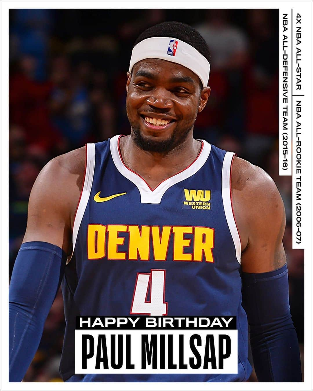 NBAさんのインスタグラム写真 - (NBAInstagram)「Join us in wishing @paulmillsap4 of the @nuggets a HAPPY 35th BIRTHDAY! #NBABDAY」2月10日 22時02分 - nba