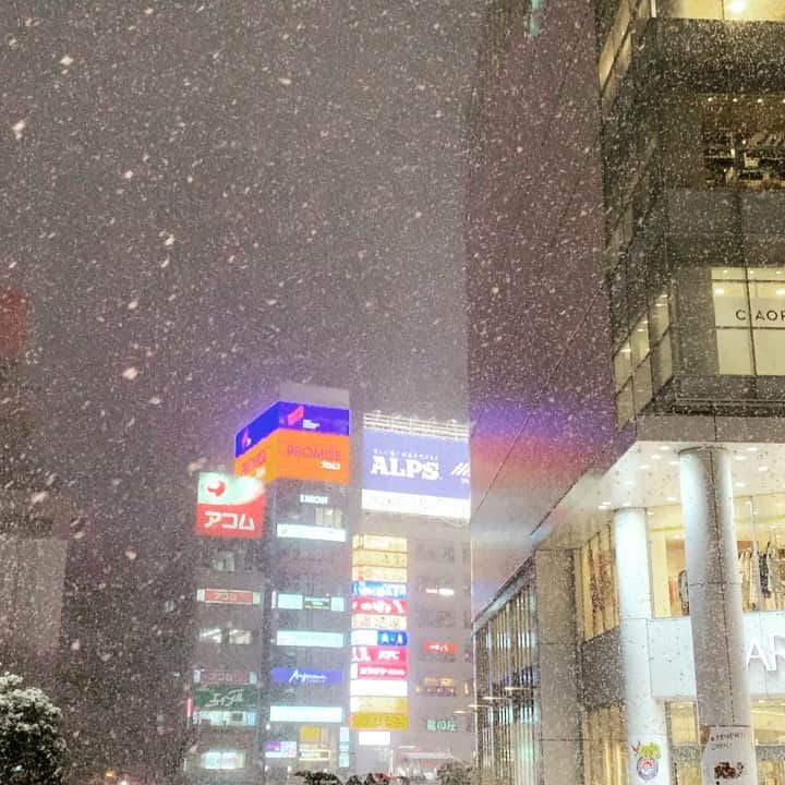 ティーナ・カリーナのインスタグラム：「仙台に帰ってきたら、どんだけー！！ すごい雪です☃️ ただいま☺️✨ #仙台 #雪」
