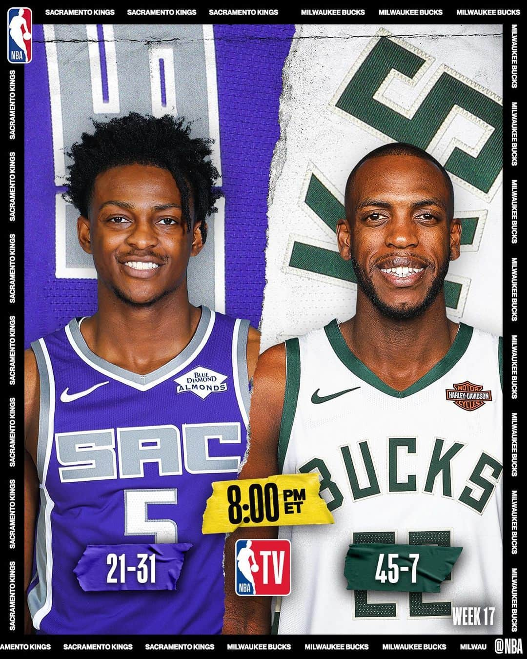 NBAさんのインスタグラム写真 - (NBAInstagram)「Tonight’s @nbatv action tips off at 8:00pm/et! . . . • @bucks seek 5th straight win • @sacramentokings seek 4th straight win」2月11日 7時57分 - nba