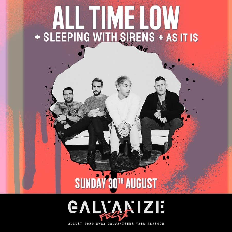 スリーピング・ウィズ・サイレンスさんのインスタグラム写真 - (スリーピング・ウィズ・サイレンスInstagram)「Stoked to announce we’re coming to Glasgow with @AllTimeLow & @AsItIsOfficial on August 30!  Tickets available 9AM GMT Friday.  SirensMusic.co」2月26日 2時12分 - sleepingwithsirens