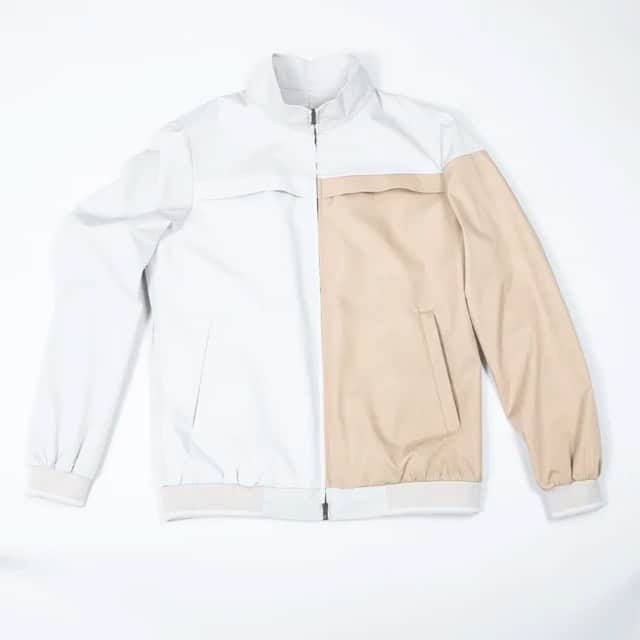 アクアスキュータムのインスタグラム：「Our classic Harrington has been re-imagined with colour block panelling for a contemporary aesthetic. Crafted from a quality stretch nylon stretch fabric for an effortless yet understated style  tap to buy Burford #aquascutum」