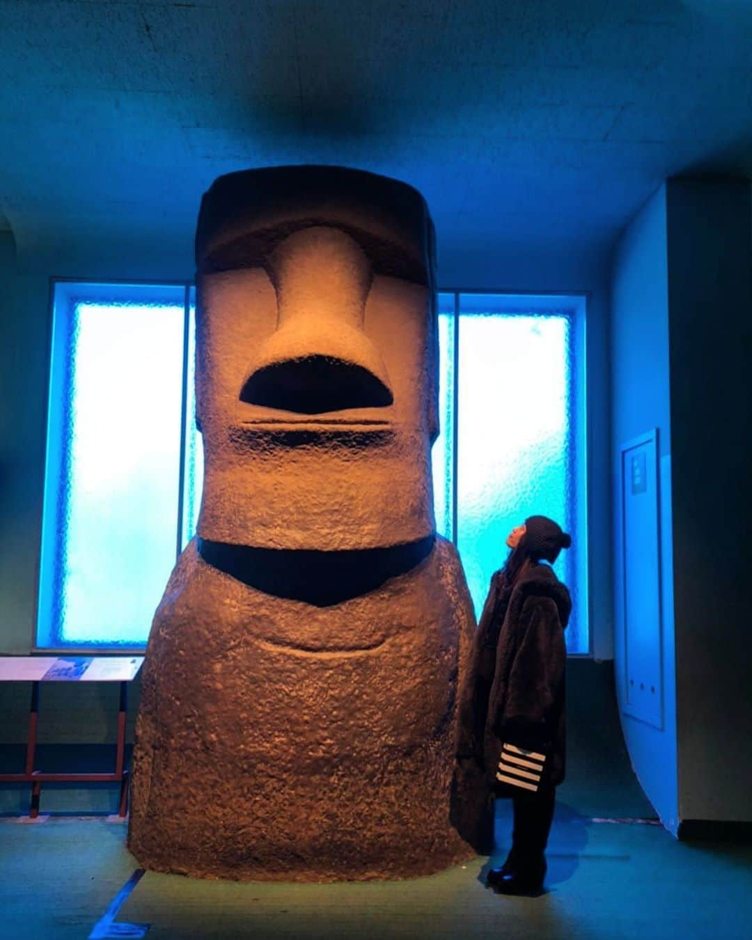 林愛夏さんのインスタグラム写真 - (林愛夏Instagram)「moai🗿 #americanmuseumofnaturalhistory  #nightatthemuseum  #newyork」2月26日 0時03分 - baby_manatsu