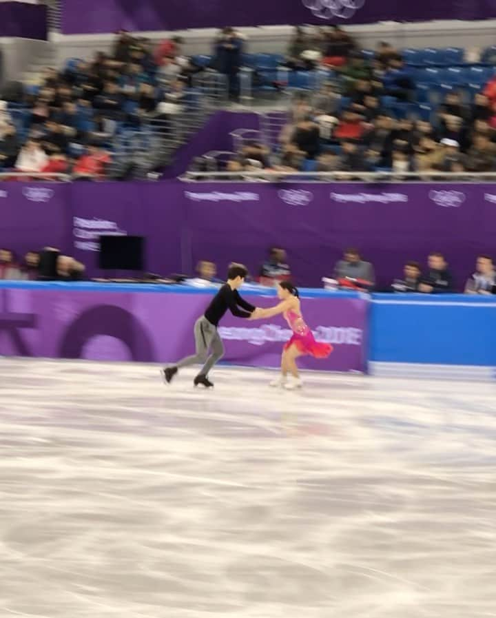 マイア・シブタニのインスタグラム：「On this day two years ago, we had an official practice at the @olympics... and @alexshibutani left his costume in the village. I made sure not to give him a hard time then, but I’m not going to let him live it down now. At least he skated really well... almost as if he had something to prove.」