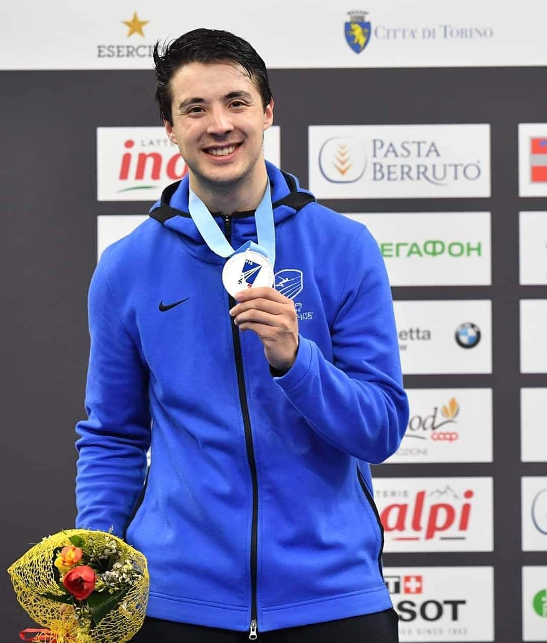 アレクサンダー・マシアラスのインスタグラム：「🥈 at the Torino Grand Prix! Felt great to get back on the podium, and even better to do it with 🥇@gerekmeinhardt and 🥉 @race_imboden up there with me. Also, shout-out to @leetothekiefer for being "silver buddies" with me! Just a historic day for @usfencing all around! #RoadtoTokyo #USFencing #TeamUSA」