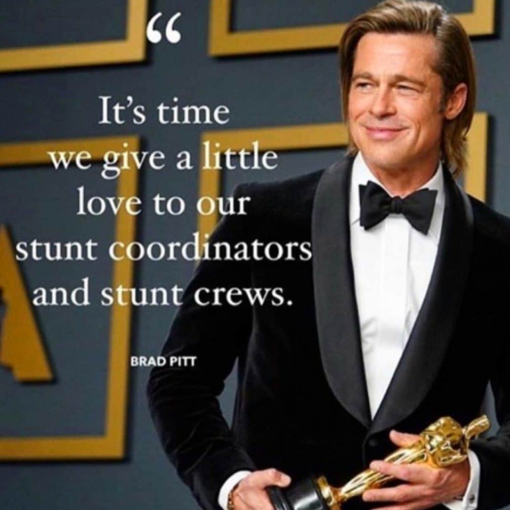 マサ・ヤマグチのインスタグラム：「Isn't it Time for Oscars to Add a Stunt Category?  #stuntman #stunts #oscars2020 #actiondesigner #academyawards #bradpitt #winner #actorslife🎬」