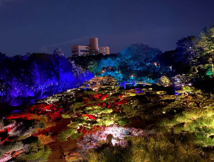 茂木力也のインスタグラム：「OFFは香川のチームラボ栗林公園光の祭に行ってきました✨ とても綺麗で癒されました☺️ 明日からまた開幕に向けて頑張ります⚽️ #チームラボ  #香川  #高松  #茂木力也」