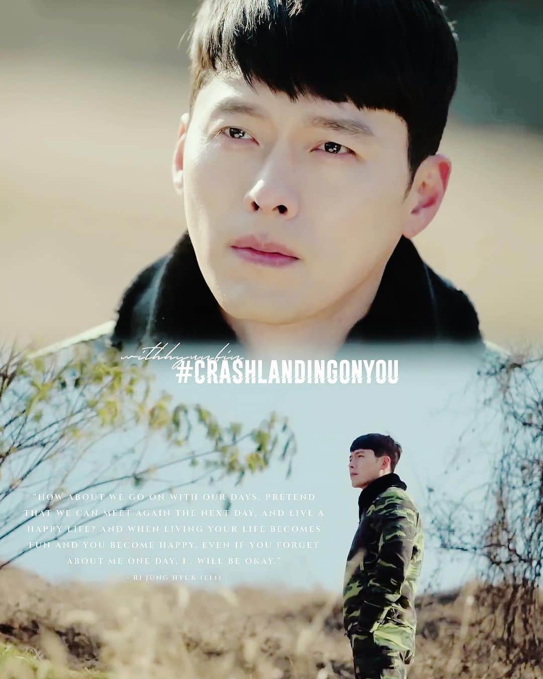 ヒョンビンのインスタグラム：「“Even if you forget me one day, I’ll be okay. “ —— #crashlandingonyou #사랑의불시착 #hyunbin #현빈 #ヒョンビン #玄彬」