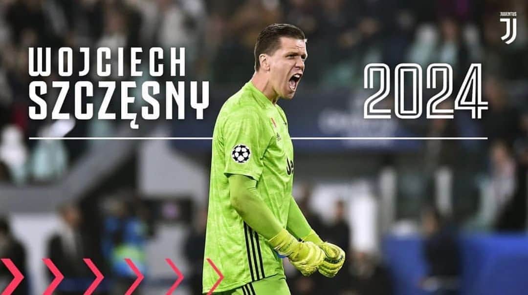 ヴォイチェフ・シュチェスニーのインスタグラム：「I’m delighted to confirm that I have renewed my contract with @juventus until 2024. In recent years I put a lot of hard work and sacrifice in trying to become a player worthy of wearing the historic no.1 jersey of this great football club. Now I’m ready to push myself even further to create a history to be remembered!  #finoallafine  #forzajuve」