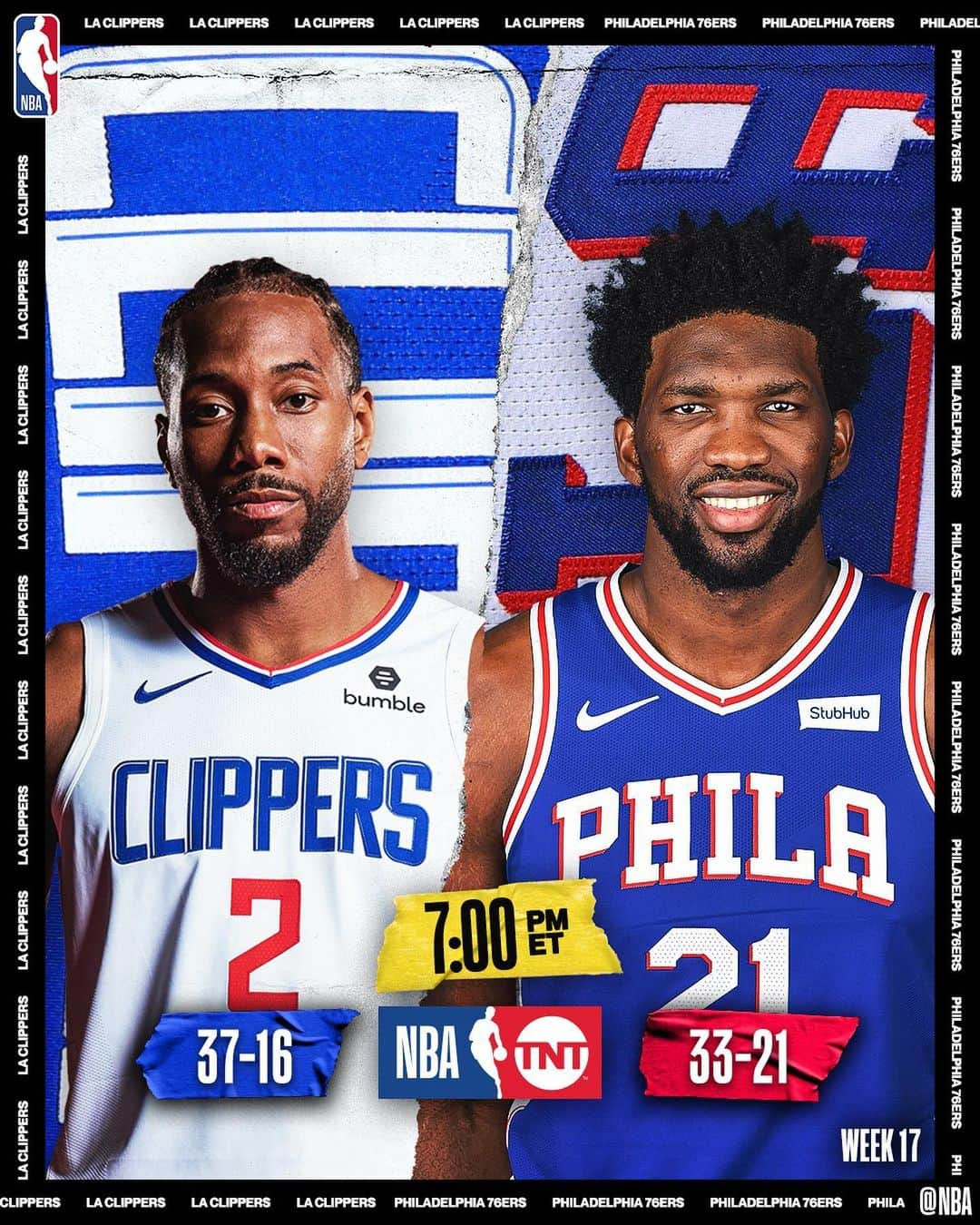 NBAさんのインスタグラム写真 - (NBAInstagram)「Tonight’s @nbaontnt action tips off at 7:00pm/et! . . . • 7 All-Stars in action! • @sixers: look to enter #NBAAllStar break with NBA-best 25-2 home record • @laclippers: won 4 of their last 5 • @celtics: seek 8th straight win • @russwest44: averaging 35.7 PTS on 52.0% shooting over last 7 games.」2月12日 1時39分 - nba