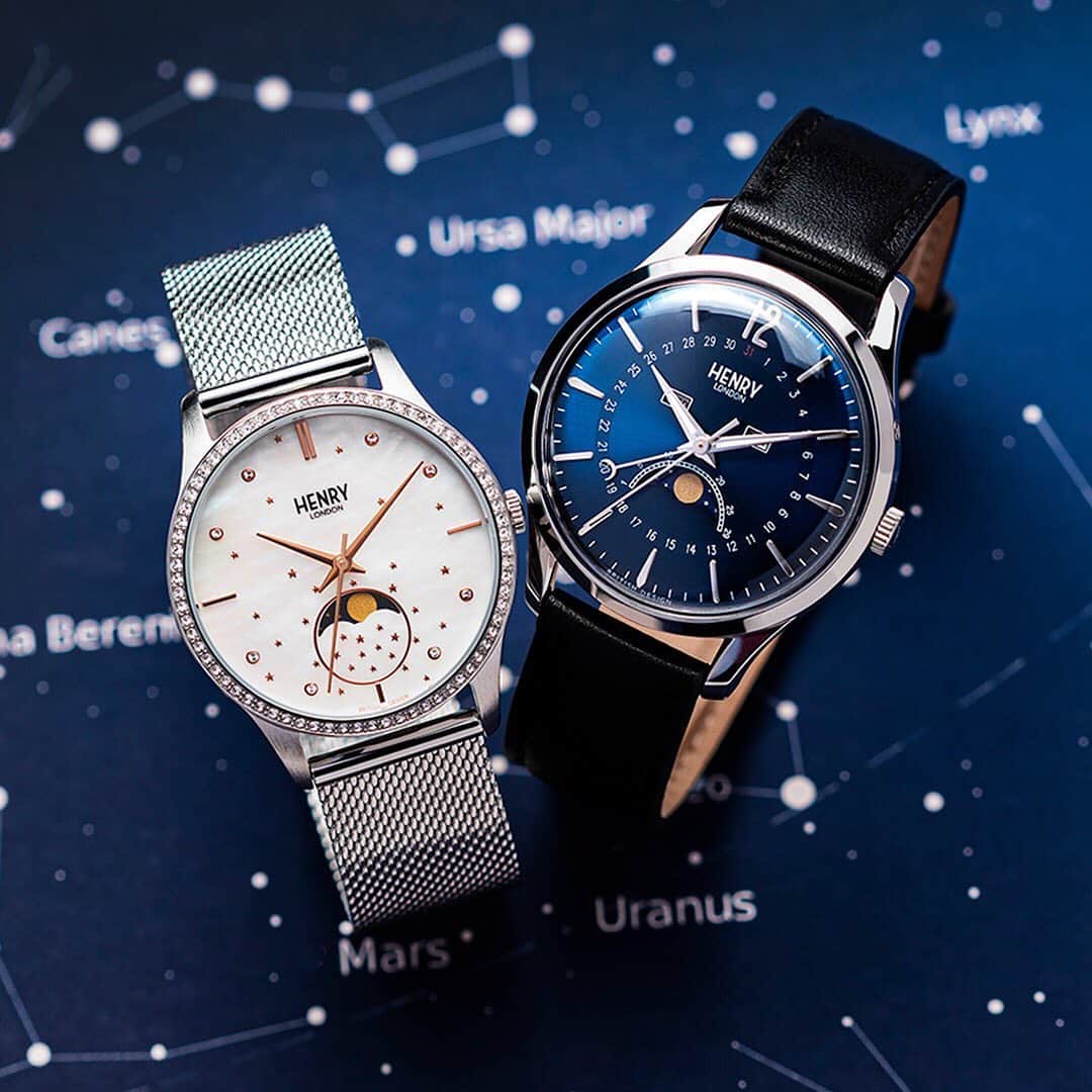 Henry London Official page of Britishさんのインスタグラム写真 - (Henry London Official page of BritishInstagram)「If you’d like to win a pair of watches for you and your Valentine, plus a haul of out of this world treats, then scroll on down to our competition post! . . . #moonphase #moonphasewatch #watchmovement #cosmic #watchmaker #instawatch #horology #mensstyle #zodiacwatch #supermoon #moon #midnight #moonlight #watchaddict #calendarwatch #bluemoon #space #valentinesday #valentines2020 #love #celebrate #forhim #forher #valentine #bemyvalentine #xoxo #whenthestarsalign #starcrossedlovers #iloveyou」2月12日 6時07分 - henrywatches