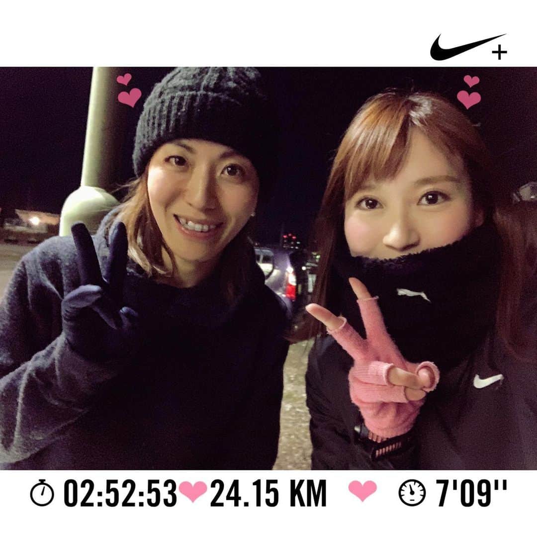 のインスタグラム：「＊ 【 #鬼滅の刃 面白い。毎日観てる。 】 ＊ 昨日は仕事終わりにさやねぇと らんらんらーん🏃‍♀️ ＊ いつもと違うルートへ！ この道がここと繋がっていたのか！と 点と点が線で繋がる感覚が楽しい😚 まだまだ知らない福島の道。 ＊ ああ、身体が重い。 金曜日から減量スイッチ入れるんだ。笑 目指すのは程よい筋肉と 無駄な脂肪のない身体。 魅せて使える筋肉を😚健康美が目標🤤 ＊ 走ったり鍛えたり滑ったり食べたりしているから 『何を目指しているの？』って よく聞かれるのですが もうカテゴライズする時代は終わったと 個人的に思っています🤩 【やりたいことは全部やって わくわくする毎日を過ごす】 そんなおばあちゃんになるのが目標かな🤩 無敵ピンクになりたい🍓 ＊ いわゆる『職業』だけが その人を表すワードにはならないし、 わたしは自分がわくわくする事を 何でもやりたいし、それを惜しみなく みんなと共有していきたい💓 毎日わくわくしていたい！ 以前も書きましたが、 24時間をどう有意義に惜しみなく 過ごすか毎日考えています😚 ＊ さてさて、今日のテレポートプラスで #福男福女競走 の特集を放送するので 絶対！必ず！何が何でも観てください🍙(強引) ＊ #やりたい事は全部やる #全力前向き前のめり #走るの大好き」