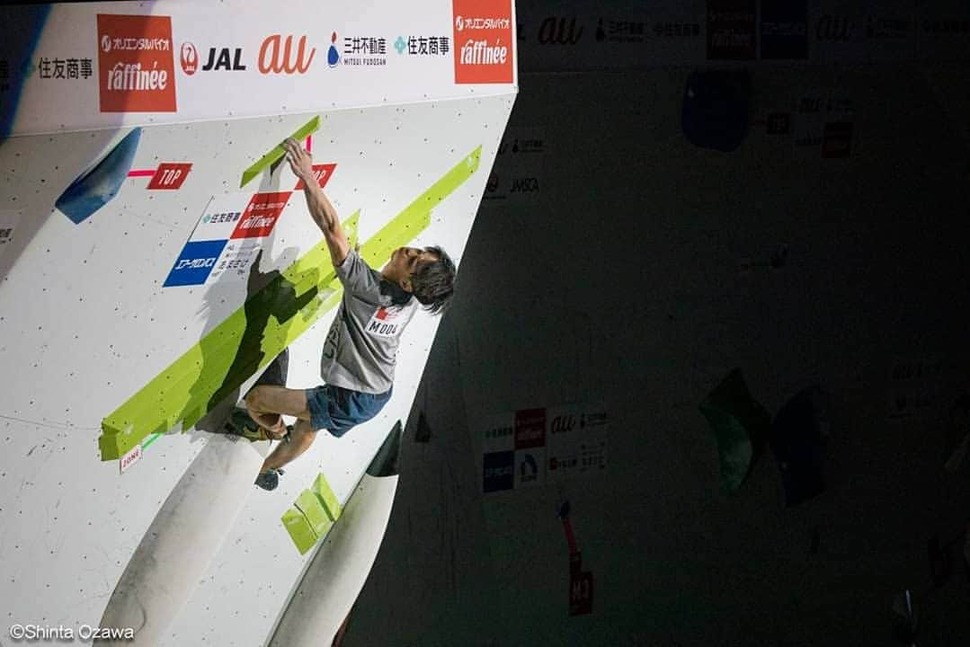 のインスタグラム：「Still basking in the afterglow of Final...﻿ ﻿ Thank you for taking nice photos  @shintaozawa 🙏 ﻿@champion_japan @bpump_ogikubo @frictionlabs @galaxymobilejp﻿ #日新火災 #champion #CPFU #bpumpogikubo #frictionlabs ﻿#galaxy﻿﻿ #climbing #bouldering #sportsclimbing #sports #competition #bjc #2020 #climbing_pictures_of_instagram」
