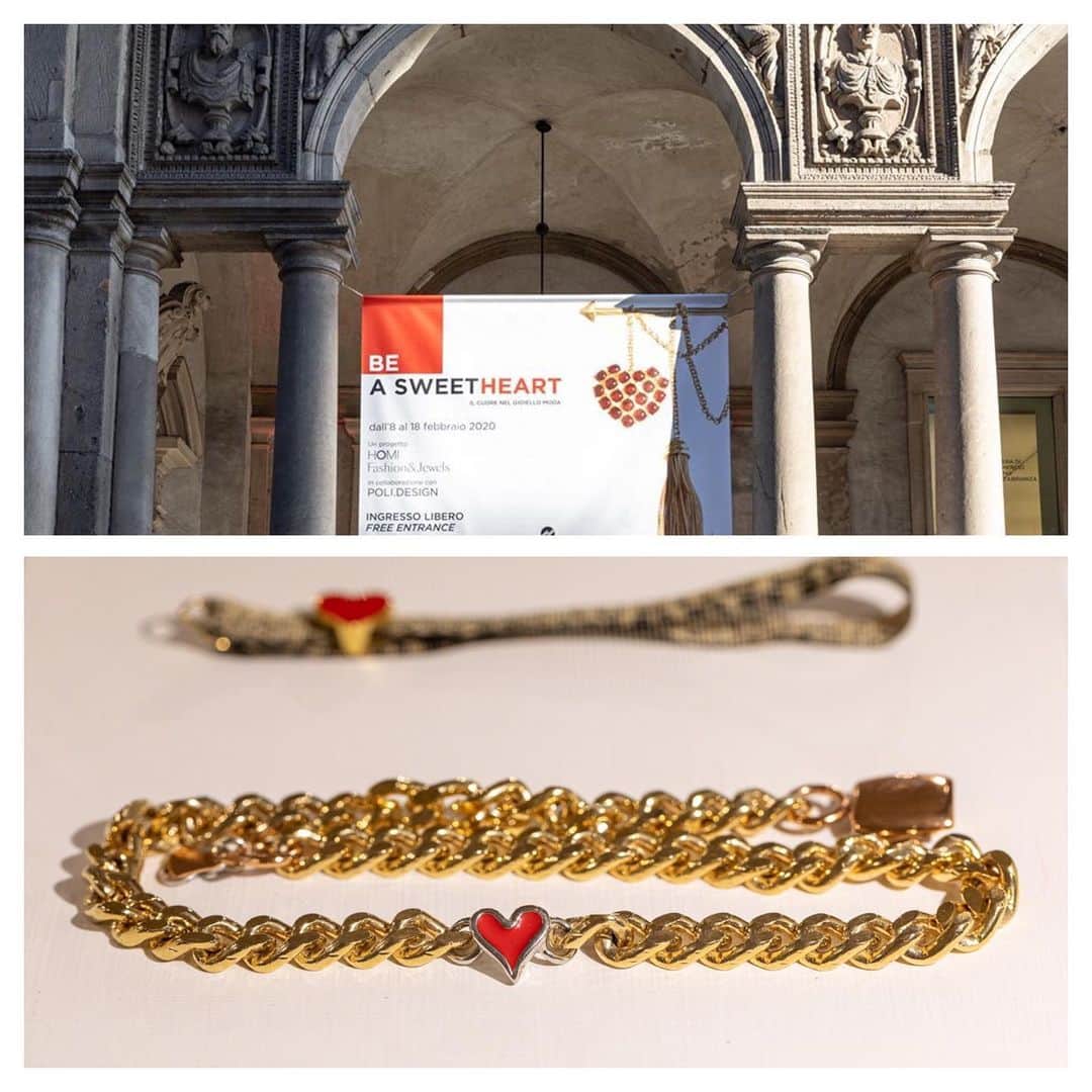 メイデンアートのインスタグラム：「Collana Maiden-Art in esposizione alla mostra Be a SweetHeart di Homi Fashion and Jewels, fino a 18 Febbraio Palazzo Giureconsulti, Piazza Mercanti 2 Milano :-* . Maiden-Art Necklace presented at Be a Sweetheart Exhibition by Homi Fashion&Jewels, Palazzo Giureconsulti Piazza Mercanti 2, Milano ♥️ . #beasweetheart #maidenart #jewelry2020」