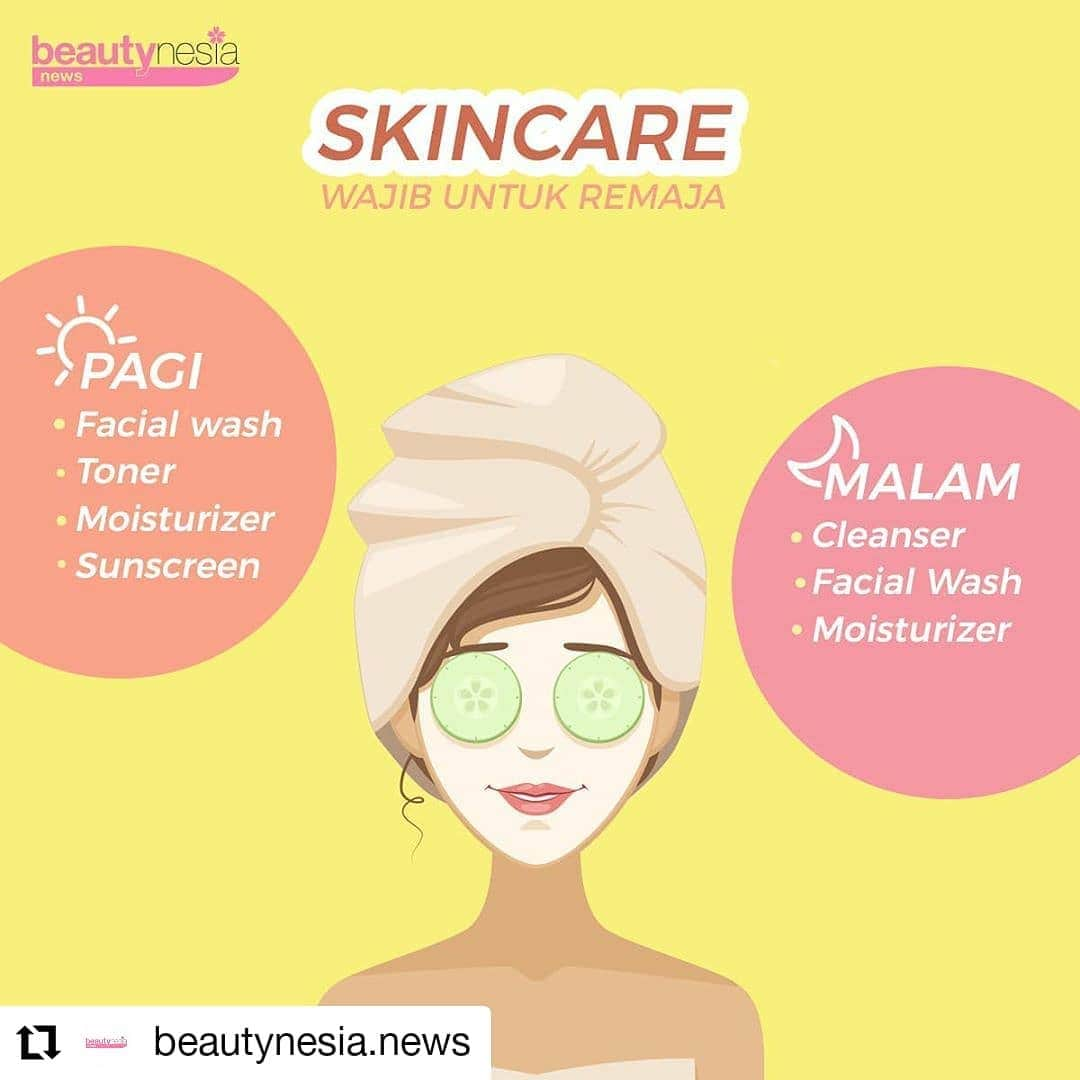 Beauty | Health | Fashionさんのインスタグラム写真 - (Beauty | Health | FashionInstagram)「#Reposted from @beautynesia.news  Masa remaja itu memang waktu  kamu sedang aktif-aktifnya, setuju? Sudah saatnya kamu mulai peduli sama kesehatan kulit. Kamu bisa mengikuti tahapan skincare wajib untuk remaja ini ⁣ya. ⁣⁣ ⁣ Yuk, peduli dengan kulit kamu sedari sekarang! Jangan lupa share ke teman-teman kamu.⁣ ⁣ Coba komen Beautynesia Babes tahapan mana yang paling kamu sering skip nih?⁣ ⁣⁣⁣ #BeautyNesiaNews #Glowing2020 #Skincare #SkincareRemaja #TipsSkincare #Sunscreen #BeautyTips #TipsCantik #TipsKecantikan #SkincarePagi #SkincareMalam #TipsKecantikan #MencerahkanWajah #MengatasiWajahKusam」2月12日 14時03分 - beautynesia.id