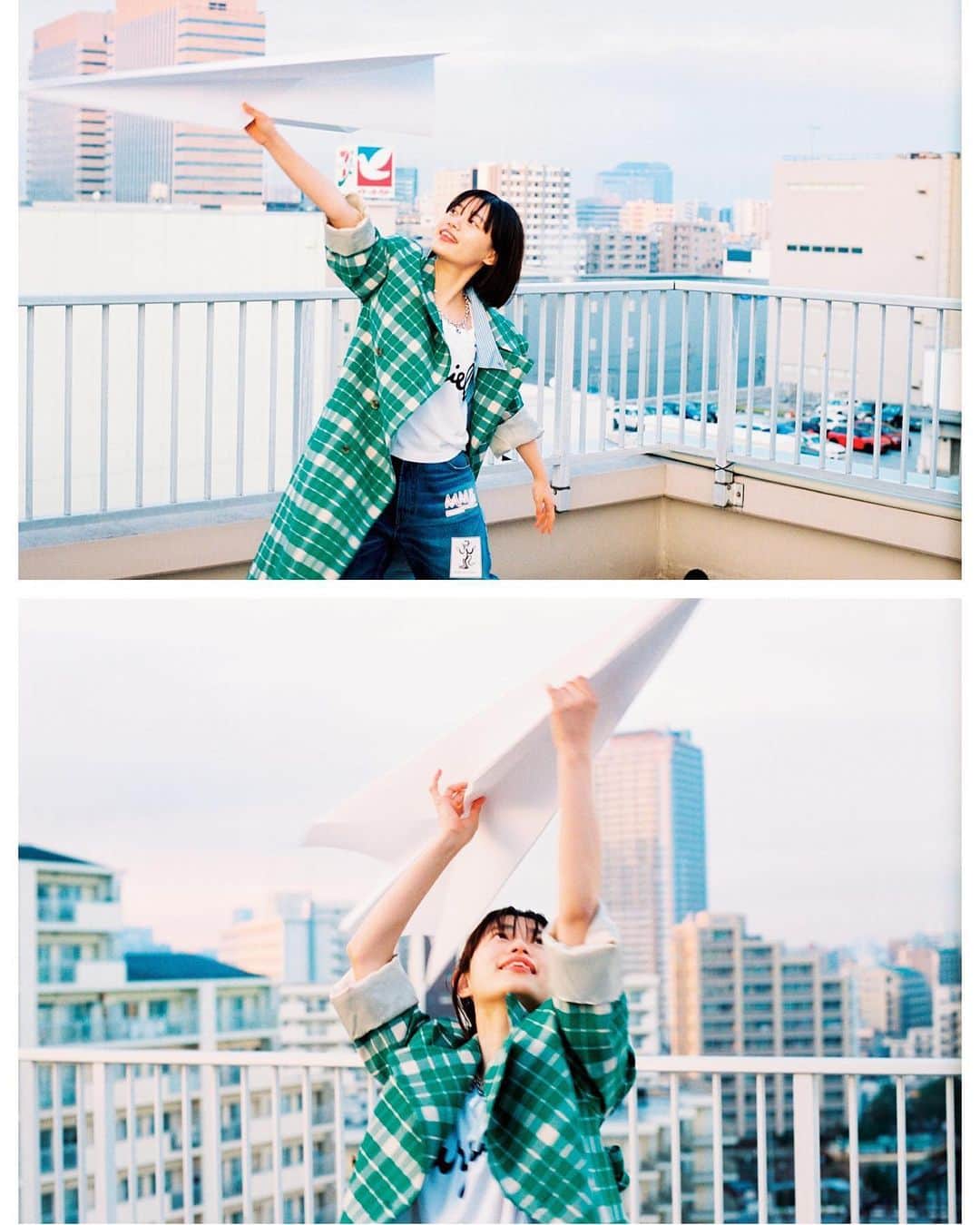 杉咲花のインスタグラム：「GINZA / MM6📘👗🌹♡♡♡」
