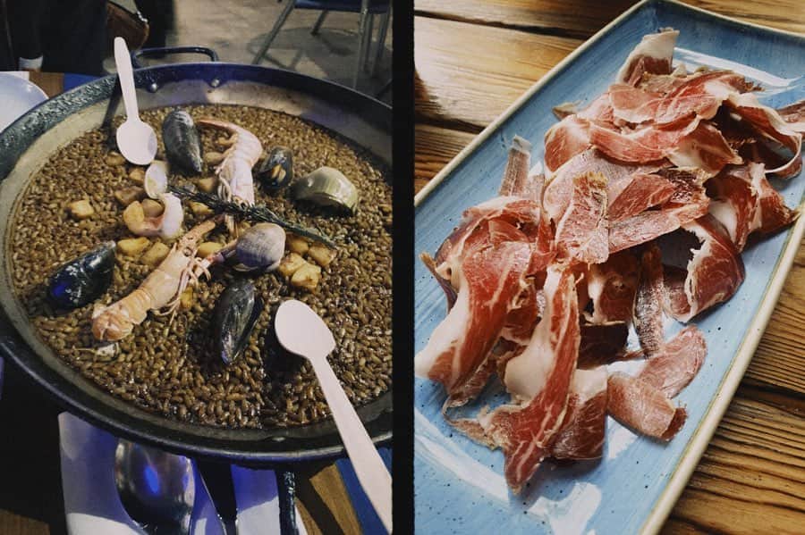 小竹麻美のインスタグラム：「美味しい！安い！ バルセロナ🇪🇸❤️ #XiringuitoEscribà#CerveseríaCatalana #tapas24#ELxampanyet#cantravinou  #barcelona #バルセロナ」