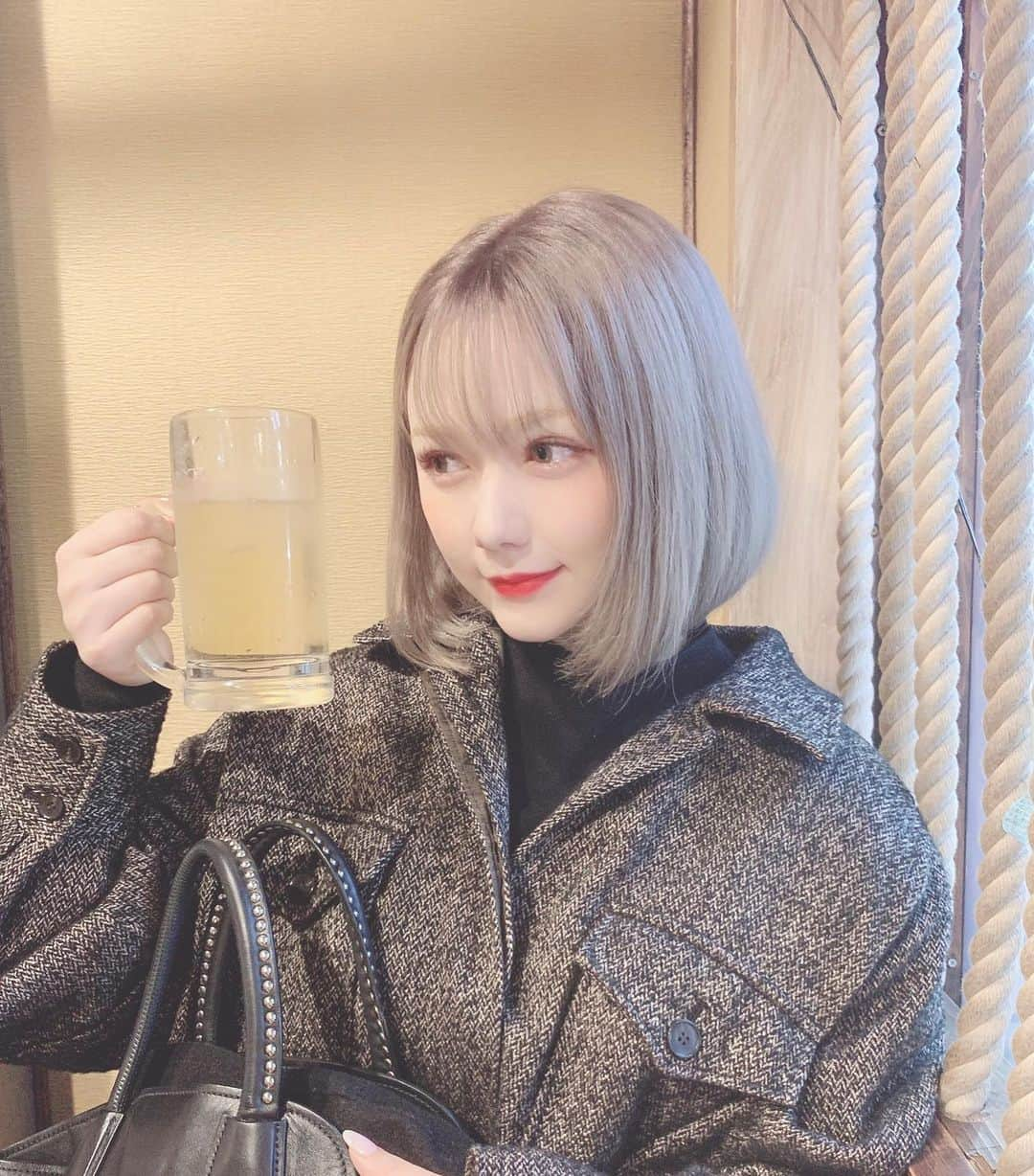 村重杏奈さんのインスタグラム写真 - (村重杏奈Instagram)「ひっっっっっさしぶり お酒飲みました☺︎ 幸せでした🌱」2月12日 18時35分 - hktanna4848