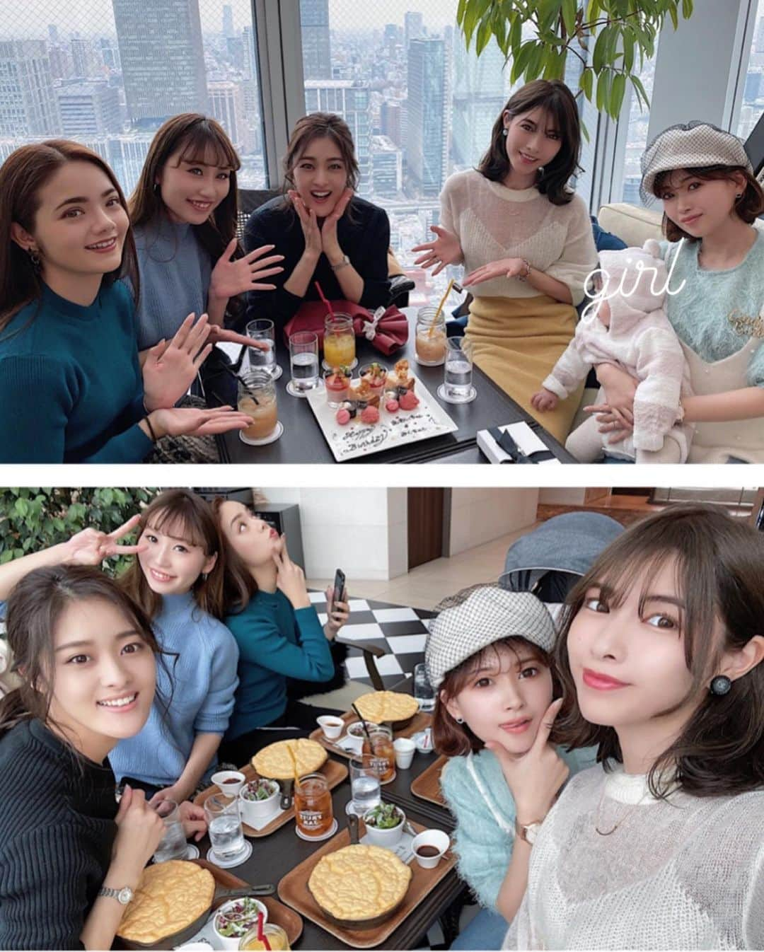 Yuika Matsuさんのインスタグラム写真 - (Yuika MatsuInstagram)「. . いつ会ってもかわいいし美人な 4人とランチタイムに会えるのって奇跡なの✨ . 今回は @murasaki_miku ちゃんと @aoiro_ni ちゃんのお誕生日の お祝い会も兼ねてたからThe33でランチ🍽 プレゼントも喜んでくれて良かった☺️ その子が喜ぶかなぁ？って悩みながら 色々見るのも楽しみの1つだよね♡ . . スフレオムライス🍳も 凄く美味しかったし 33階からの眺めも最高♡ . . 次はいつみんなで集まれるかな😌 . . . . @the33_tea_and_bar_terrace  #the33teaandbarterrace #ランチ #スフレオムライス#大阪グルメ  #大阪カフェ #大阪ランチ」2月12日 20時13分 - yuika00802