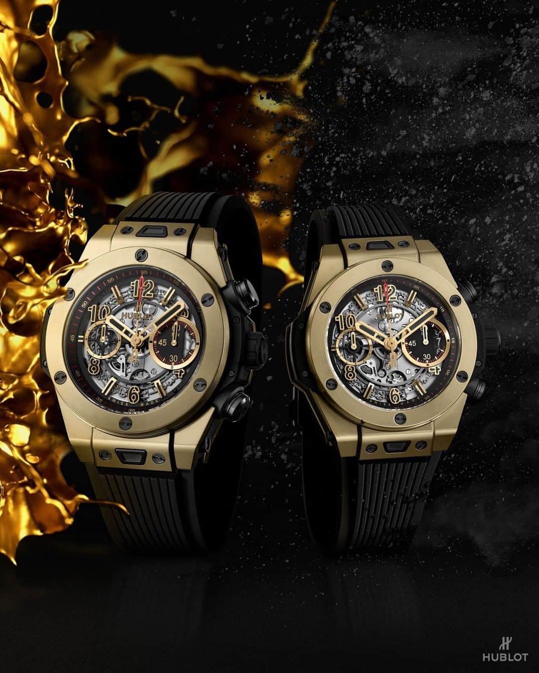 ウブロさんのインスタグラム写真 ウブロinstagram 自社工房で製造される 傷がつかないウブロ独自の18kマジックゴールドをケース素材に採用した ビッグ バン ウニコ フルマジックゴールド ラインナップに新しく 42mmサイズが加わりました Hublot