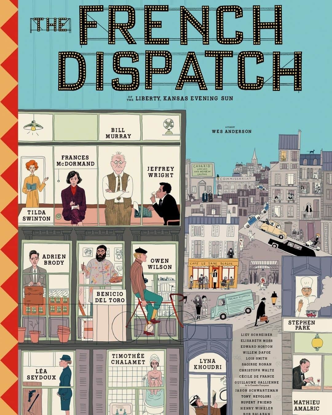 HYPEBEASTさんのインスタグラム写真 - (HYPEBEASTInstagram)「#hypeflix: Wes Anderson's 'The French Dispatch' has now received its first official trailer. The movie features a range of usual Anderson collaborators — including Tilda Swinton, Bill Murray and Owen Wilson — as well as a key role for Timothée Chalamet. Watch the trailer for yourself by visiting the link in bio.⁠ Photo: @frenchdispatch」2月13日 1時50分 - hypebeast