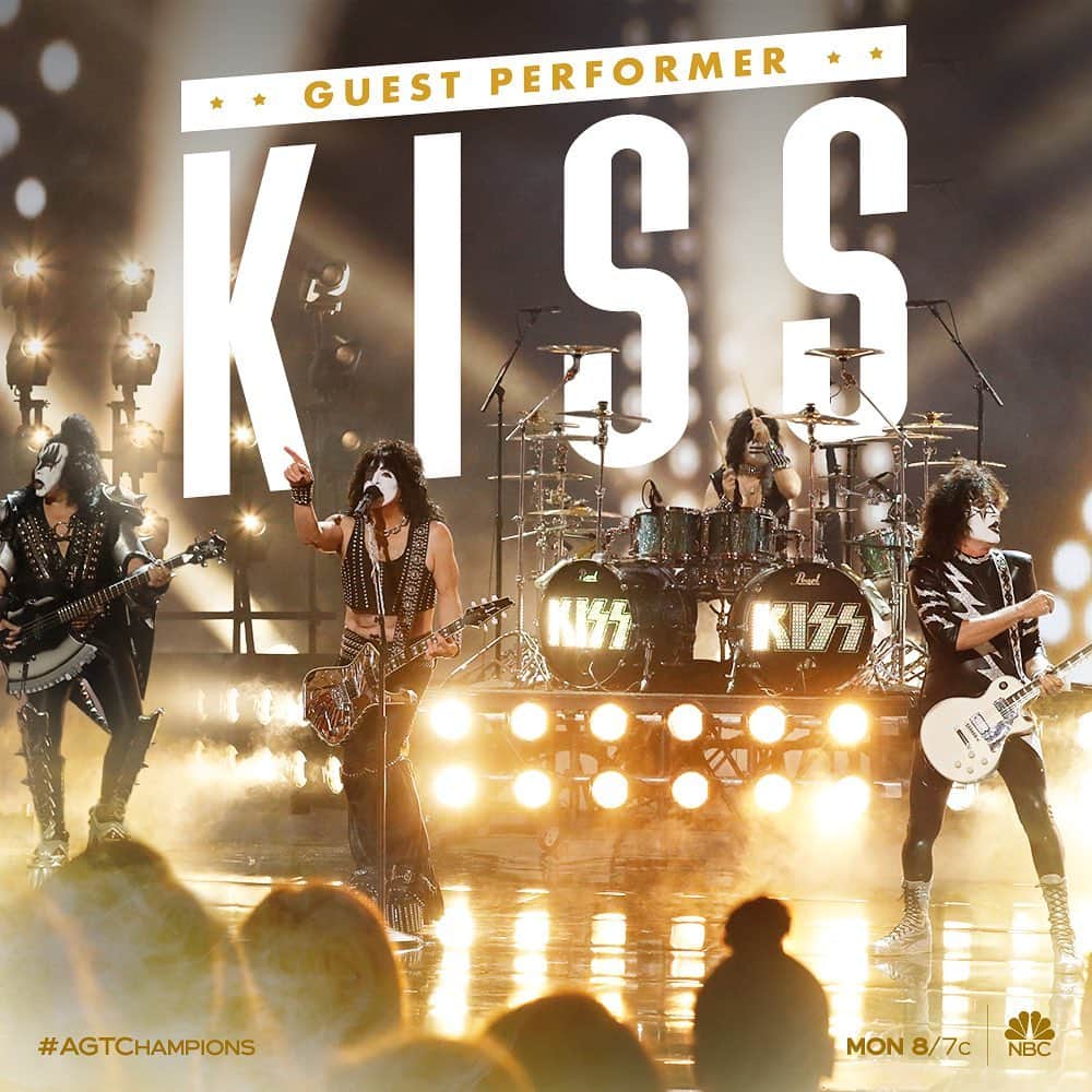 KISSさんのインスタグラム写真 - (KISSInstagram)「JUST ANNOUNCED: KISS will be the Guest Performer on @agt on February 17!  Tune in as the episode + performance air on Monday, Feb 17 from 8-10pm ET/PT 🤘👅」2月13日 3時06分 - kissonline
