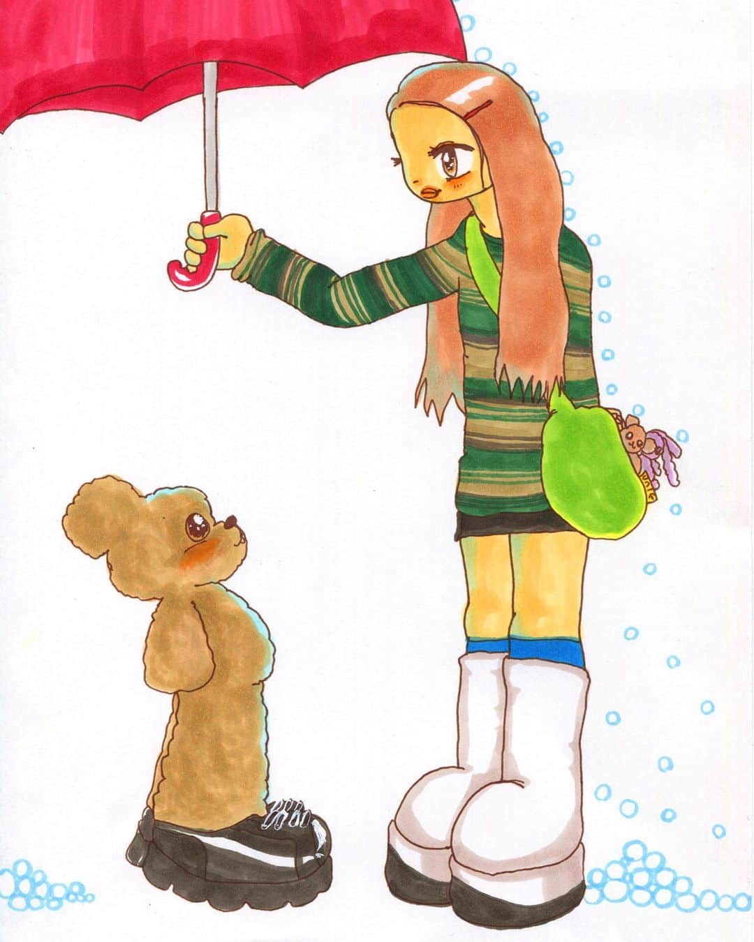 UNIFのインスタグラム：「another @myokahara creation ʕ´•ᴥ•`ʔ feat Seek shoe , Yum ɞoot, Hiccup Sweater, ғaʏe ɞag ♥ “It is in the shelter of each other that people live “」
