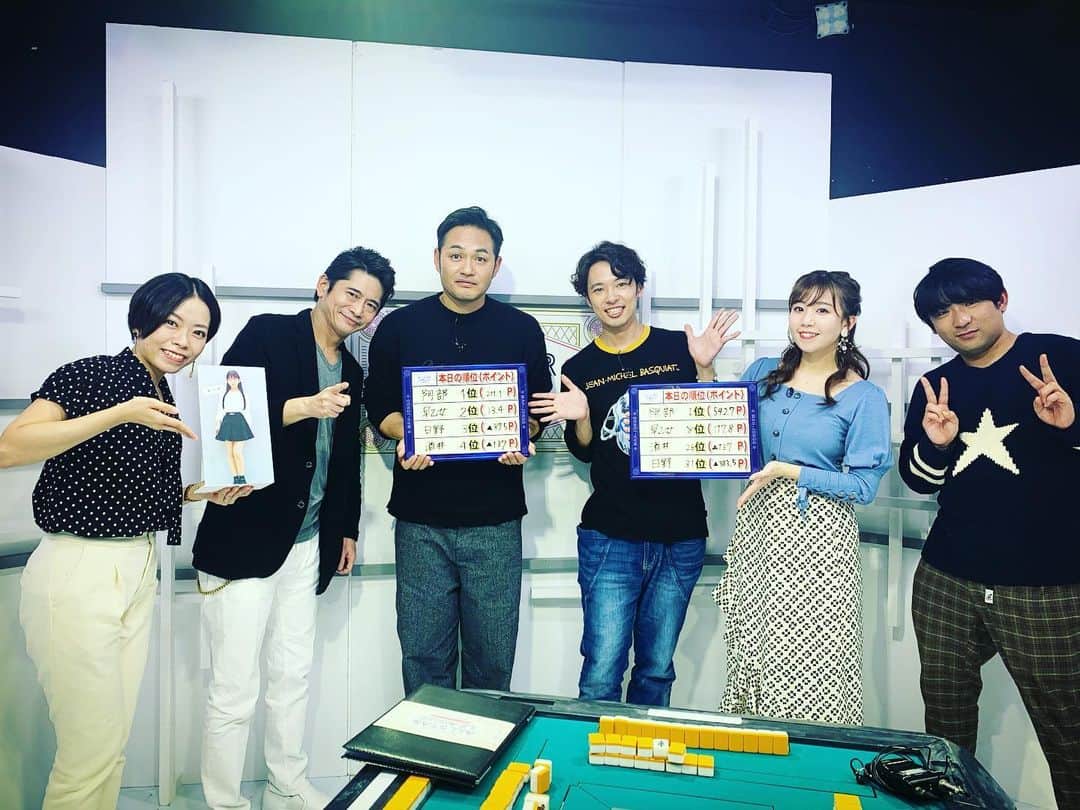 のインスタグラム：「昨日のオールスターリーグ2020Spring 麻雀 #オールスターリーグ2020 #麻雀  #abematv #小林未沙 #萩原聖人 #阿部亮平 #早乙女じょうじ #日野麻衣 #アルコアンドピース酒井」