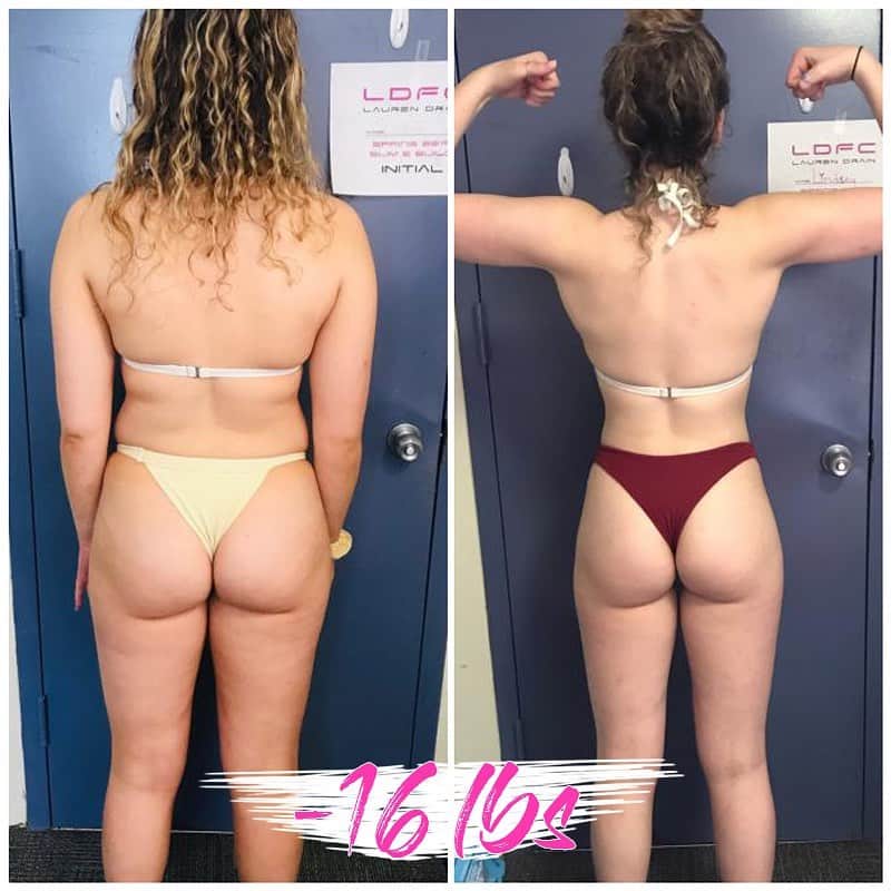 Lauren Drain Kaganさんのインスタグラム写真 - (Lauren Drain KaganInstagram)「Check out my personal transformation & those in just 6 weeks time from my clients🙌🏼 See my Spring Program that’s open for sign up now on my website💪🏽 First photo I’m about 120lbs vs 145lbs and the last set I’m 135lbs vs 135lbs😎」2月13日 10時55分 - laurendrainfit