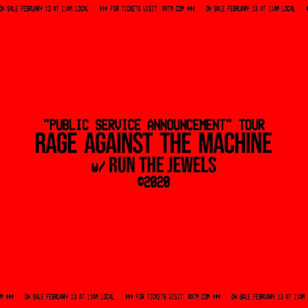 RAGE AGAINST THE MACHINEさんのインスタグラム写真 - (RAGE AGAINST THE MACHINEInstagram)「Tickets on sale now at RATM.com」2月13日 19時01分 - rageagainstthemachine