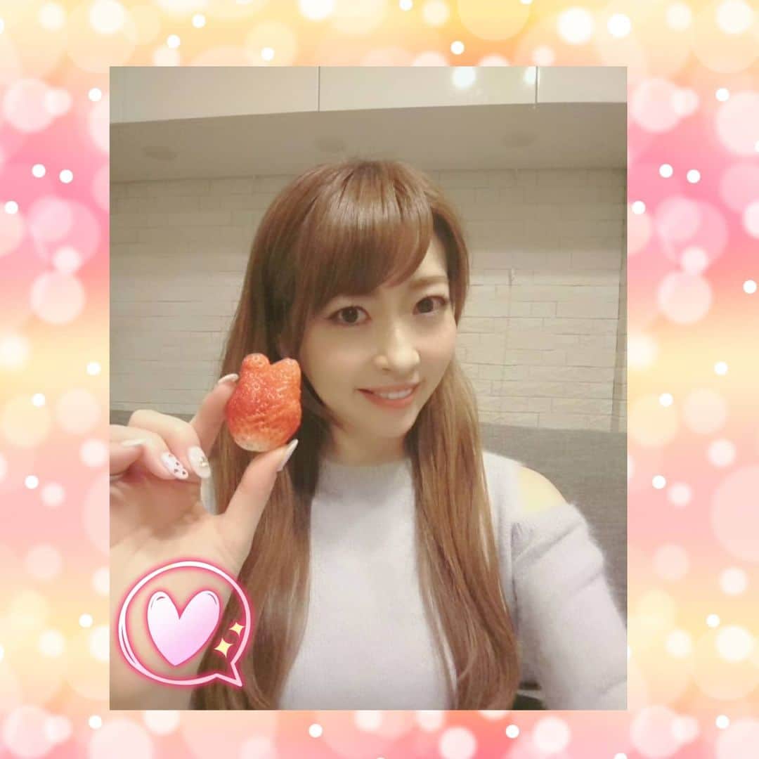 のインスタグラム：「. 今日🍓を食べてたら、 ウサちゃんみたいな🍓を発見しました❣️ . とちおとめ、甘くて美味しかった〜😉🎵 . 上下逆にするとお菓子のプッカに似てたりするw . 色んな形のまま出荷されるから面白いですよね🎵 . . #いちご #🍓 #苺 #イチゴ #とちおとめ #とちおとめ🍓 #色んな形 #いいね歓迎 #pleasefollowme #instagood #haveaniceday #❣️ #スイーツ #strawberry #good #食べる #もぐもぐタイム #🌠 #🍀」