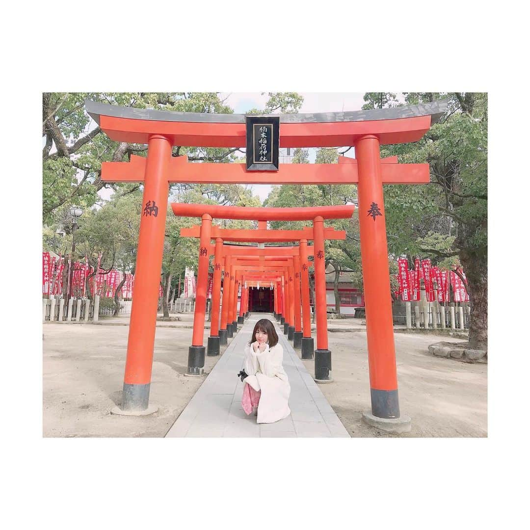 汐川ほたてのインスタグラム：「＊ こちらは湊川神社の中にある 楠木稲荷神社⛩ 名古屋遠征の時に行ってきたよ✨ 最近ロケで全国各地を回るから 色んな土地の御朱印を貰ってます💓 47都道府県全部揃えたい😆💜 #湊川神社 #御朱印巡り #神社 #楠木稲荷神社 #御朱印ガール #声優 #歌手」