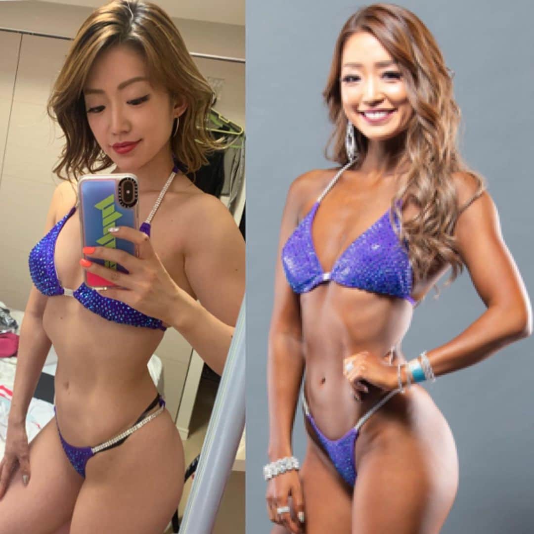のインスタグラム：「. . 減量ビフォーアフター！😆🌈 今回は55kg→50kgの約5kg減でした✨ 外食もしたし、ゆっくり4ヵ月ちょっとかけて🧡 鶏むね肉を食べるのが日常になっていたからか？ 最後はなかなか落ちなくて悩みました😭 2月に向けて @noriko3.25 が 親身になって食事指導をしてくれて✊🔥 たんぱく質を白身魚と卵白を中心に切り替えたら、 すごく反応が良かったです🍙💓 旨みたっぷりな鱈がお気に入りで🐠 出汁を少しとキノコ類🍄トマト🍅を入れた鍋が 美味しくてほぼ毎日それでした〜😍 肌荒れもなく肌に艶が出ていって、 当日の身体に自分があんなに納得出来たことは すごくいい経験になりました🙋‍♀️🌹 これからは大会に向けてじゃなくなるけれど、 撮影やその時の目的に合わせて！ 楽しく健康的に絞っていきますっ🥰🎶 無理なく楽しく続けられることを みんなにも沢山共有していきたいです⭐️ . #減量#無理なく食事制限#ダイエット#ビフォーアフター#自分の最高の人生を生きる#スーパーポジティブ 👙 @season_bikini.japan」
