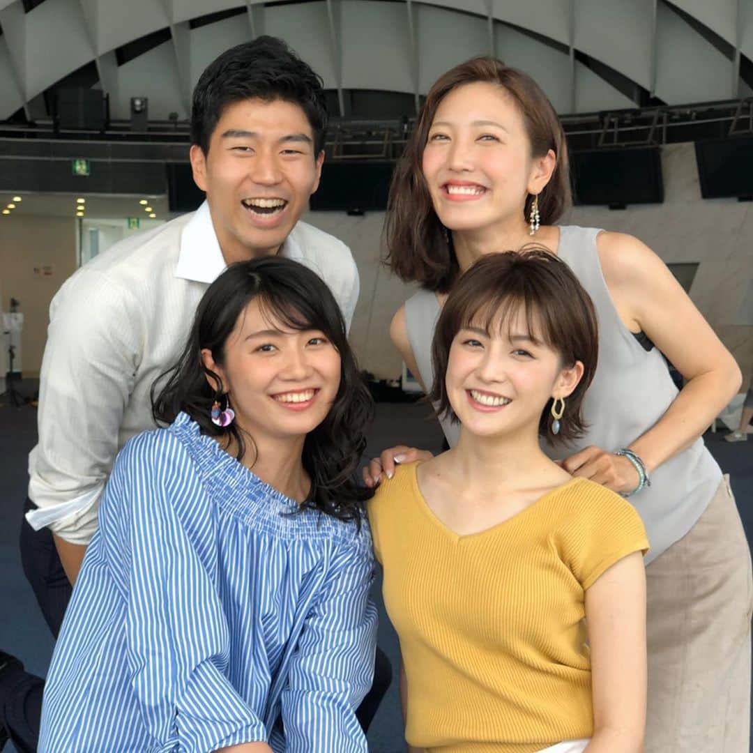 フジテレビアナウンサーのインスタグラム：「🎉﻿ 我が家の新美が、結婚しました💍﻿ ﻿ 本人はもちろん、我々も幸せになったよ…❤︎﻿ 新美よ、幸あれ！！🥰💐﻿ ﻿ ﻿ 2020年2月13日(にいみの日)﻿ 以上、同期より報告でした。﻿ ﻿ (内野泰輔、小澤陽子、宮司愛海)」