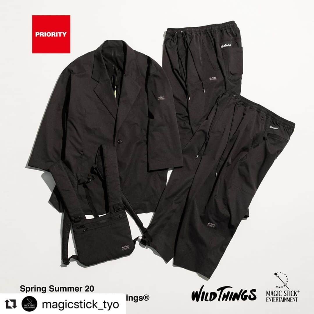 Deepinsideinc.com Storeさんのインスタグラム写真 - (Deepinsideinc.com StoreInstagram)「. 2/15(Sat) 12:00 Release.  #Repost @magicstick_tyo with @make_repost ・・・ MAGIC STICK SPRING / SUMMER 2020  MAGIC STICK × Wild Things® Collaboration Collection  Wild 1b Lazy Jacket Wild Cropped Trousers Wild Jockey Pants Wild 2way Back Pack  #magicstick_tyo #magicsticktokyo #SS20  #wildthings」2月13日 21時42分 - deepinsideinc.comstore_men
