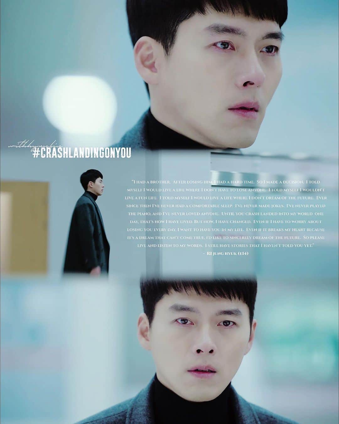 ヒョンビンのインスタグラム：「“Even if it breaks my heart because it’s a dream that can’t come true, I’d like to sincerely dream of the future.” —— #crashlandingonyou #사랑의불시착 #hyunbin #현빈 #ヒョンビン #玄彬」