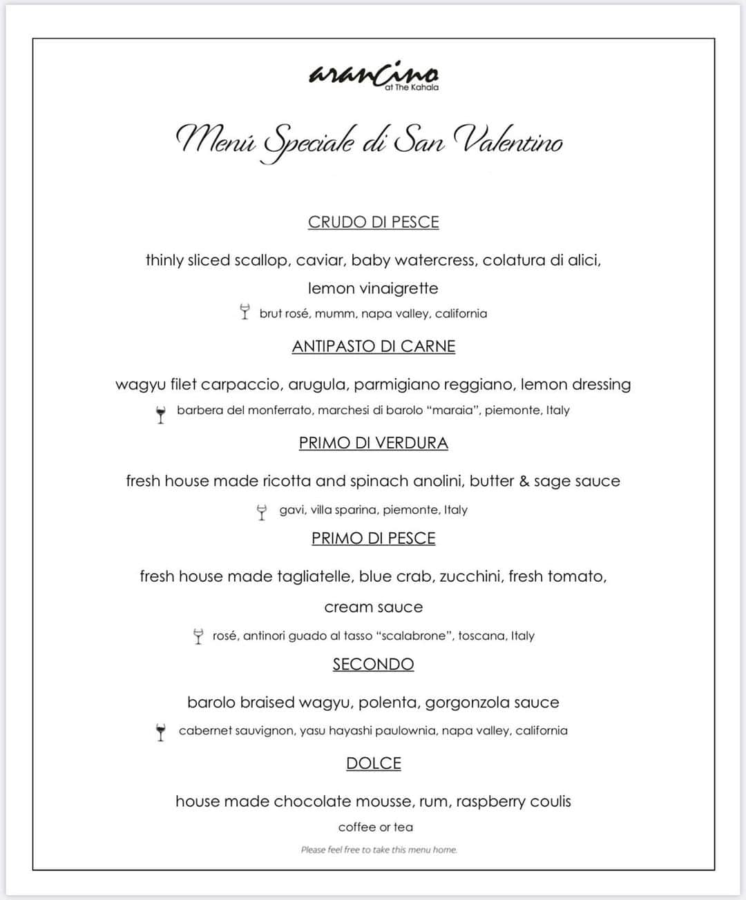Arancino at The Kahalaのインスタグラム：「♥️ Happy Valentine’s Day! Chef Daisuke has prepared a beautiful Valentine’s Day dinner from 2/14-2/16. $95 per guest. For reservations please call 380-4400.  #arancinokahala #arancino #valentinesday #love #italian #spaghetti #foodies #buzzfeedfood #pasta #noodles #dinner #restaurant #seafood #アランチーノアットザカハラ #アランチーノ #イタリアン #パスタ #ハワイ #おいしい #ホノルル #ハワイ大好き #haleainaawards #ハワイ旅行 #valentine #hawaiisbestkitchens #happyvalentinesday #bemine」
