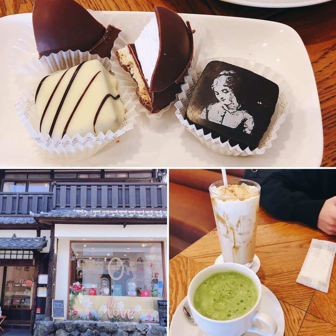 YUUKIさんのインスタグラム写真 - (YUUKIInstagram)「バレンタインということで 京都で出会った美味しいチョコレートを…  ベルギー王室御用達ショコラトリー #madamdelluc マダム ドリュック♡  お店に出てる分が 最後の入荷と聞いて… 代表的なLady1 を。  一粒をこんなに味わって食べたのは きっと、、、始めてです！笑  絶品♡  @makavelic_official  #japan #kyoto #instafood #chocolate #sweetstagram #ootd #fashion #instagood #photography #京都 #京都グルメ #ベルギー王室御用達 #チョコレート #バレンタイン #リフレッシュ休暇 #歩き疲れて #抹茶ラテ #リュックコーデ #旅コーデ #食べ歩き」2月14日 8時09分 - yuuki_._official