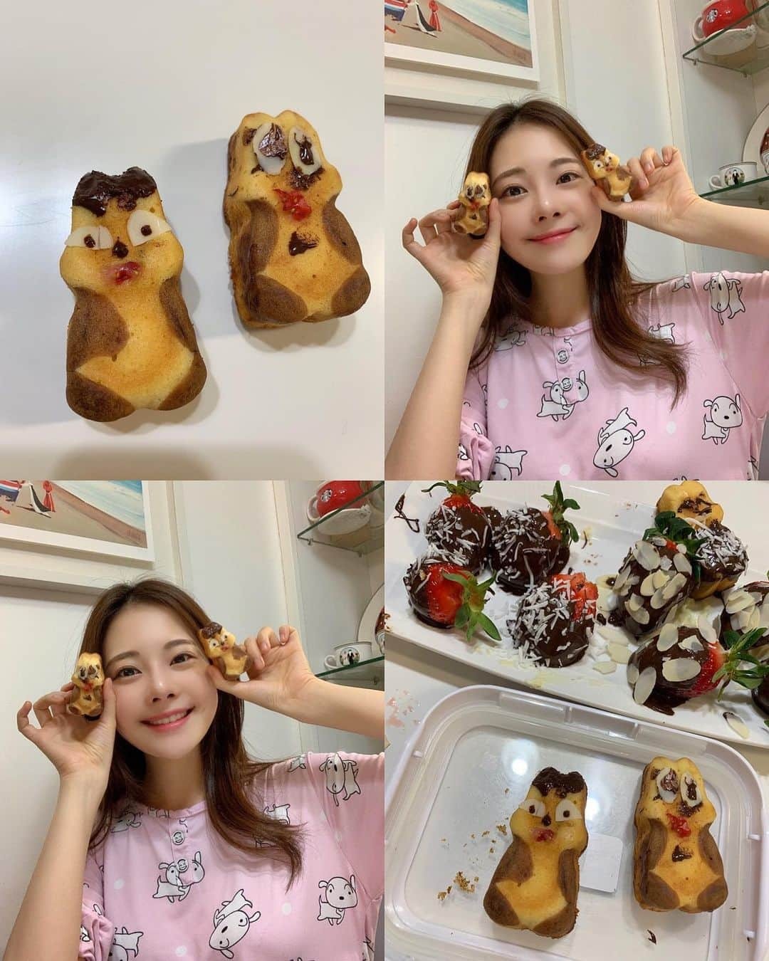 キム・ミニョンさんのインスタグラム写真 - (キム・ミニョンInstagram)「직접만든 #발렌타인데이 선물을 하고싶었는데.....다음날 자구일어났더니 이모님이 쓰레긴줄알구 버리셨다구.......흑흑 결국 초콜렛은 사주기👌주원이는 사진보더니 버리셔서 다행인거같다궄ㅋㅋㅋㅋㅋㅋㅋㅋㅋㅋㅋㅋㅋ❤️👊❤️#초콜릿만들기#창작요리」2月14日 20時38分 - minyoung_aori