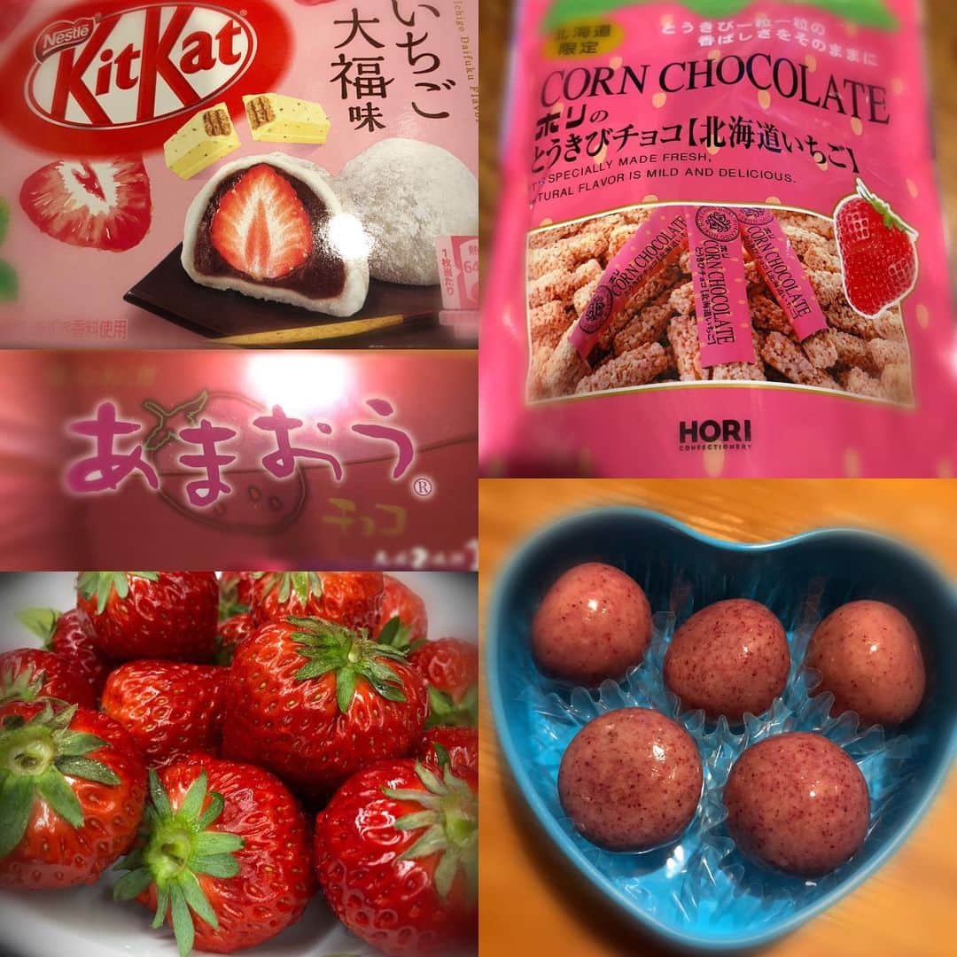 大西結花のインスタグラム：「いちご🍓苺🍓イチゴ🍓 Happy Valentine💕💕💕 #バレンタイン #チョコレート #valentines #valentine #chocolate #sweets #love #ストロベリー #いちご #strawberry #berry #pink #大西結花 #yuka #yukaonishi #イチゴ好き #japan #happyvalentinesday」