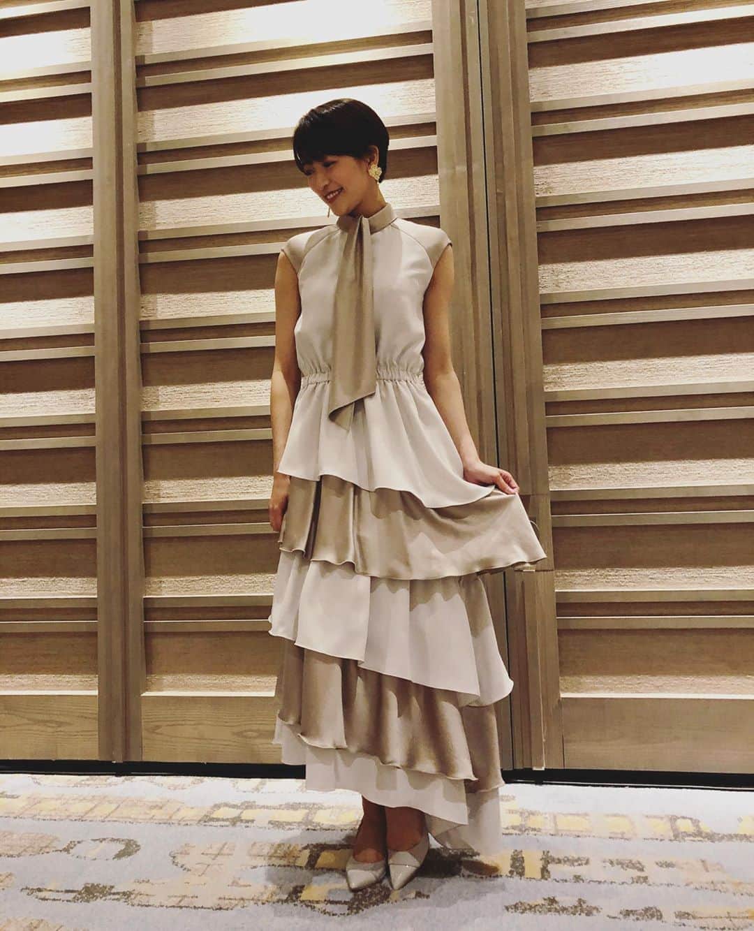 眞嶋優さんのインスタグラム写真 - (眞嶋優Instagram)「2020 Jリーグキックオフカンファレンス  本日の衣装👗👠 dress: @resyuryu_official  pumps: @dianashoespress」2月14日 19時07分 - yu_mashima