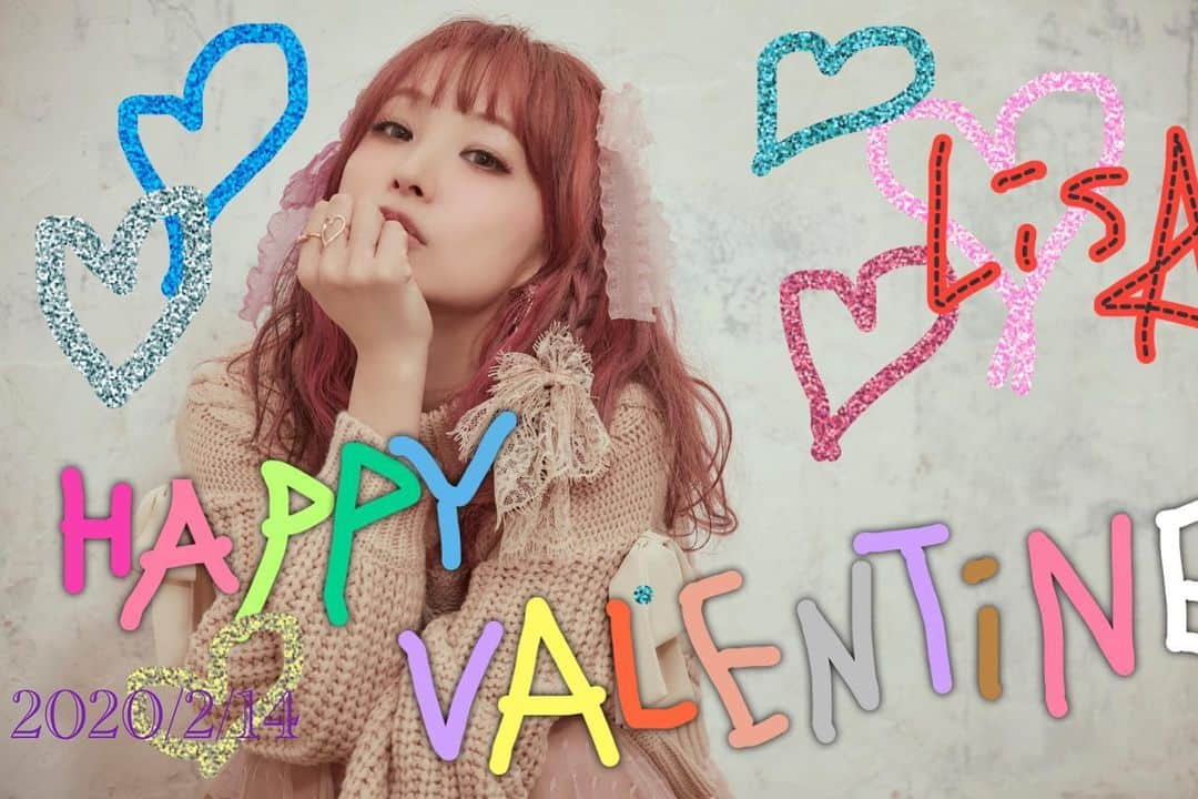 LiSAさんのインスタグラム写真 - (LiSAInstagram)「♡HAPPY VALENTiNE♡ キミの今日に優しさと幸せがいっぱいありますようにっ♡ #FCリサラボっもバレンタイン仕様になってるよ☻ #角切れた　#リボンマンより」2月14日 19時11分 - xlisa_olivex