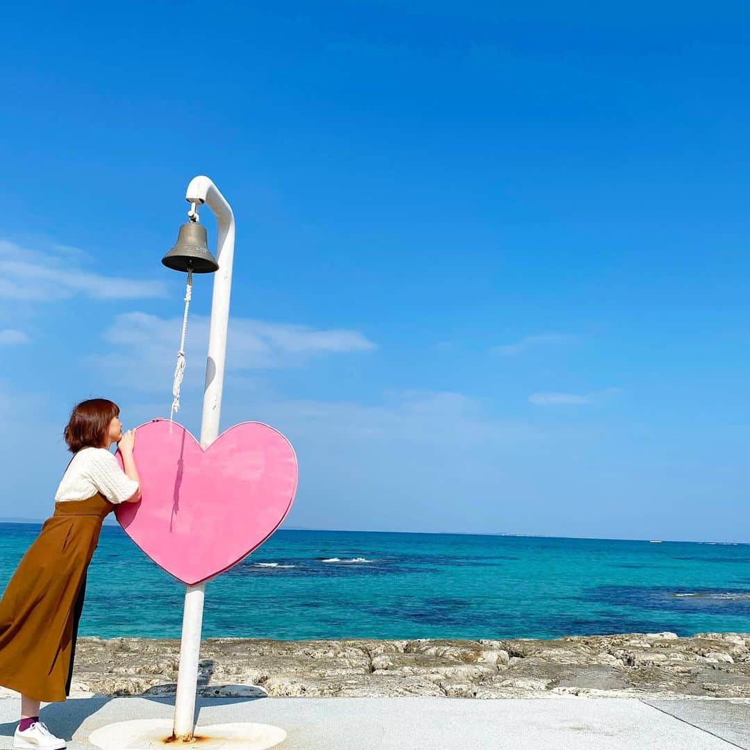兼田恵さんのインスタグラム写真 - (兼田恵Instagram)「ハッピー♡バレンタイーーン！  #バレンタインだから #ハートがあれば #ぽいでしょ #沖縄旅行 #女子旅 #あざまサンサンビーチ」2月14日 22時16分 - earl_megu