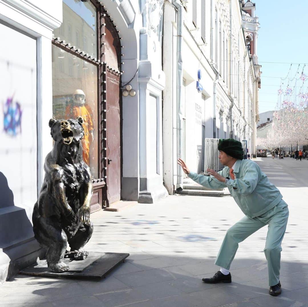 のインスタグラム：「Arino Kacho VS Russian Bear  FIGHT!! . . . . ……Kacho LOSE  #gccx #memory」