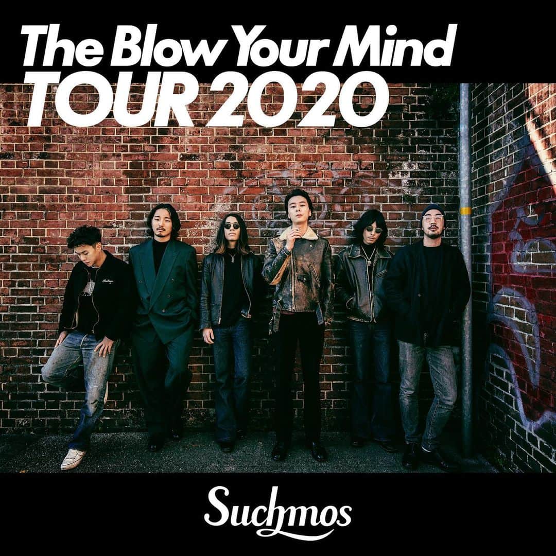 Suchmosのインスタグラム：「‪『The Blow Your Mind TOUR 2020 Selected by Suchmos』‬ ‪プレイリスト&メンバーコメントを公開！‬ . 各配信リンクはOFFICIAL HPにて。 －－－－－－－－－ 選曲／コメント ※一部ストリーミング配信を行っていない楽曲も含まれています。 －－－－－－－－－－－－－ ■3/9(月)、3/10(火) 神奈川・KT Zepp Yokohama GUEST：#松任谷由実  1. やさしさに包まれたなら / MISSLIM（荒井由実） 2. 不思議な体験 / VOYAGER  横浜に新しいライブハウスが出来るって嬉しいね。 ツアーの初っ端は松任谷由実さんこと、ユーミンとお届けします。 まさかユーミンがSuchmosのステージで歌う日が来るとは！  選曲・コメント／YONCE －－－－－－－－－－－－－ ■3/17(火)、3/18(水) 新潟・NIIGATA LOTS GUEST：#浅井健一 & THE INTERCHANGE KILLS  1. Watching TV ~English Lesson~ / Sugar 2. Ginger Shaker / Sugar  新潟はデビュー当時に、曲をつくりながら何もない道を歩いた思い出の街です。 浅井健一 & THE INTERCHANGE KILLSを迎えてのライブ。言葉にならないような夜を楽しみにしています。  選曲・コメント／KCEE －－－－－－－－－－－－－ ■3/23(月)、3/24(火) 福岡・Zepp Fukuoka GUEST：#TheBirthday  1. Buddy / I’M JUST A DOG 2. カレンダーガール / MOTEL RADIO SiXTY SiX  この人達はとにかく生で体感してほしいな。 一夜で何かをぶっ飛ばして変えてくれるバンドはそんなにいないと思うから。 とにかく前回はどこかの駐車場でTKOだったので今回はホテルに辿り着きたい。楽しみです。  選曲・コメント／OK －－－－－－－－－－－－－ ■3/26(木)、3/27(金) 大阪・Zepp Osaka Bayside GUEST：#ペトロールズ  1. アンバー / Renaissance 2. Fuel / Renaissance  大阪という街は東京とは反対の空気の西の大都会。 そんな土地でペトロールズとライブが出来るなんてなんだかギャップを感じる事が出来ると思うし、 その不思議なギャップも含めて特別な夜として楽しんでくれればと思います。  選曲・コメント／HSU －－－－－－－－－－－－－ ■4/2(木)、4/3(金) 北海道・Zepp Sapporo GUEST：#cero  1. 魚の骨 鳥の羽根 / POLY LIFE MULTI SOUL 2. Orphans / Obscure Ride  約3年ぶりのツーマンライブ。 いつもライブを見る度に新しい刺激を貰える、ちょっと年上の兄貴たち。 春先の札幌で、お互いのバンド人生の変化をまたぶつけ合えることが嬉しいです。  選曲・コメント／TAIHEI －－－－－－－－－－－－－ ■4/9(木)、4/10(金) 宮城・SENDAI GIGS GUEST：#ハナレグミ  1. PEOPLE GET READY / あいのわ 2. 光と影 / あいのわ  仙台は牛タンとシメの将神楽が最高です。 ハナレグミを迎えてのライブ。どうぞよろしく！  選曲・コメント／KCEE －－－－－－－－－－－－－ ■4/13(月)、4/14(火) 愛知・Zepp Nagoya GUEST：#GRAPEVINE  1. その未来 / deracine 2. Chain / ROADSIDE PROPHET  初めて一緒にやったステージの夜から、俺にとってはずっと先を照らしてくれてるバンド。 GRAPEVINEの音楽に救われた夜が沢山ありました。 また兄さん達と良い時間を過ごせるのが楽しみでしょうがない。  選曲・コメント／OK －－－－－－－－－－－－－ ■4/16(木)、4/17(金) 広島・BLUE LIVE 広島 GUEST：#GLIMSPANKY  1. Breaking Down Blues / ストーリーの先に 2. BIZARRE CARNIVAL / BIZARRE CARNIVAL  今回のツアーでは唯一の同世代とのライブ。 亀ポンはギタリスト飲み会の仲間で、毎回いい刺激をもらってます。 ここらでいっちょやっときますかって感じで楽しめたらと思う！  選曲・コメント／TAIKING －－－－－－－－－－－－－ ■4/20(月)、4/21(火) 東京・Zepp Tokyo GUEST：#MrChildren  1. Everything（It’s you） / BOLERO 2. 十二月のセントラルパークブルース / Q  イヤホンやスピーカーを通してとんでもなく心揺さぶられた歌声や楽器の音が沢山あって、 この音をライブハウスで聴く事ができたらどんなに最高だろうかとよく思う。 そんな日です。  選曲・コメント／YONCE  #Suchmos」