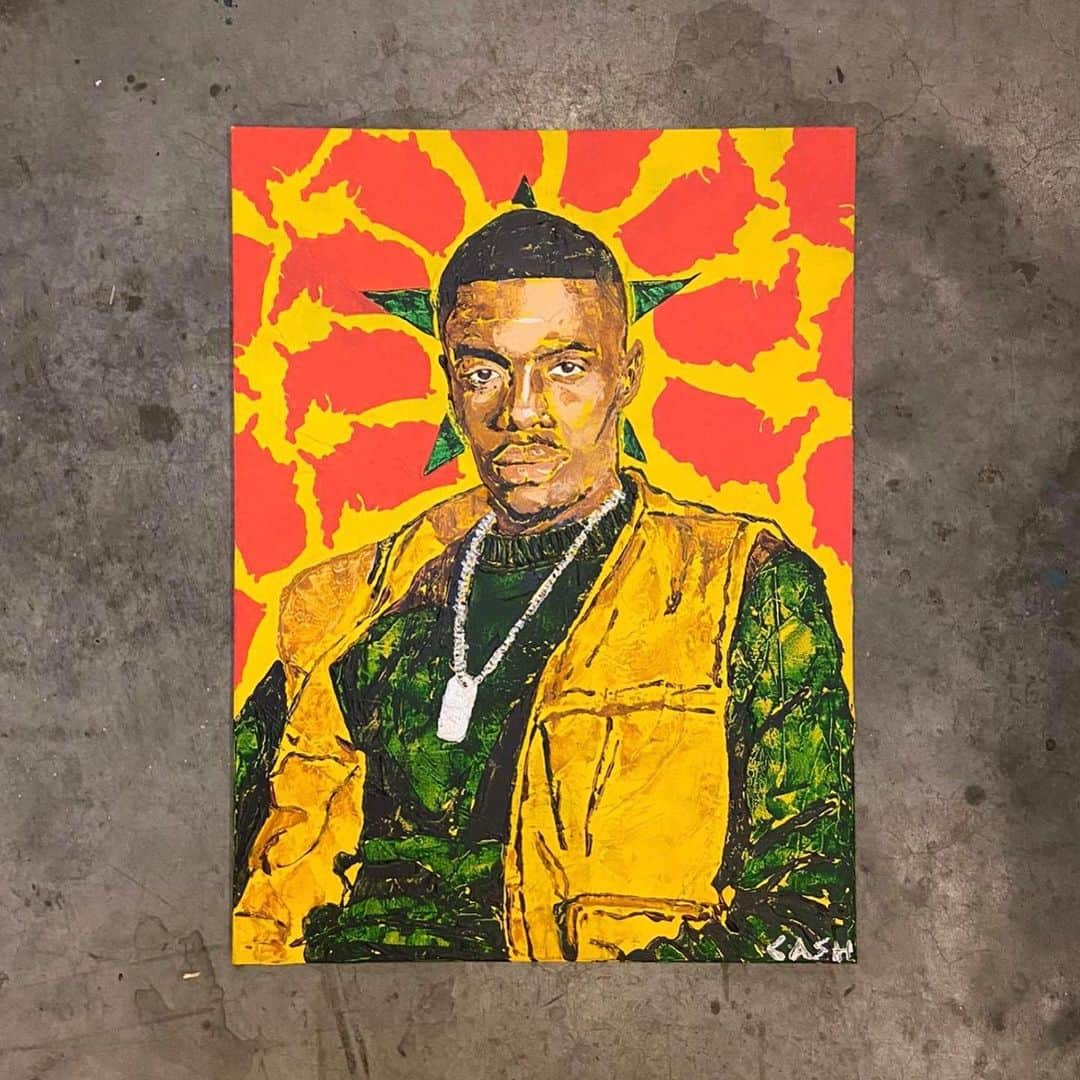 CASH（Carl Anders Sven Hultin）さんのインスタグラム写真 - (CASH（Carl Anders Sven Hultin）Instagram)「Painting for @sheckwes 🎨 #art #portrait #sheckwes」2月16日 0時26分 - artbycash