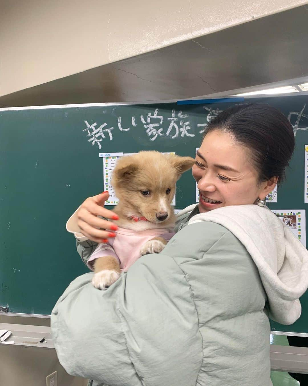 大日方久美子さんのインスタグラム写真 - (大日方久美子Instagram)「・ 今日は @oamihinanjyo.3 の譲渡会に行ってきました！ 会場は沢山の人で活気があり、私のストーリーを見て来てくださった方にも会えて嬉しかった！  沢山の犬や猫たちの保護活動を長く続けてくださっているおーあみ避難所。  代表の大網さんはジャーナリストの @toru_yamaji さんの呼びかけから東北大震災で取り残された犬や猫たちを放射線のリスクを顧みず何度も保護しに東北に通い、今ではおーあみ避難所を設立して、沢山の子たちの保護をしてくださっています。  今日も沢山の可愛い子たちが譲渡会に来ていて、私はただただ癒されました🤤 ・ 犬たちと15分触れ合うだけで、1時間分のマッサージを受けたのと同じくらい癒し効果があるって聞いたけど、間違いないな😂❤️(映画JOKERを観て気持ちが不安定になってたのが、帰る頃には晴々とした気分に😂) ・ まずは2か月くらいの小さな子たちや、ミルクティーカラーの兄妹など、仔犬真っ盛りな子たちからご紹介！  こんなに小さくて可愛い時期はあっという間に過ぎるので、里親さんになってくださる方がいらっしゃればすぐにでも連絡してみてください。  そして何かしたいのにどうしていいかわからない。なんて心優しい方も大網避難所でボランティアからスタートしてみるのはいかがですか？  譲渡会で犬や猫たちの紹介や里親さんへの手続き、お散歩やご飯のお世話など、できることは沢山あります。  ぜひ一度譲渡会に足を運んで、話を聞いてみるのもいいかもしれません😊 ・ もちろん、募金や支援援助も大変助かることだと思うので、合わせてご協力くださる方がいたら嬉しいです😊 @oamihinanjyo.3 トップページURLにはAmazonの欲しいものリストがあるので見てみてください。 ・ そして私の1番の推しは次の投稿で😚 ・ ・ #拡散希望 #大網避難所  #里親募集中 #保護犬 #ペットショップに行く前に #里親になるという選択肢  #犬のいる暮らし  #犬は家族 #おーあみ避難所」2月15日 18時10分 - kumi511976