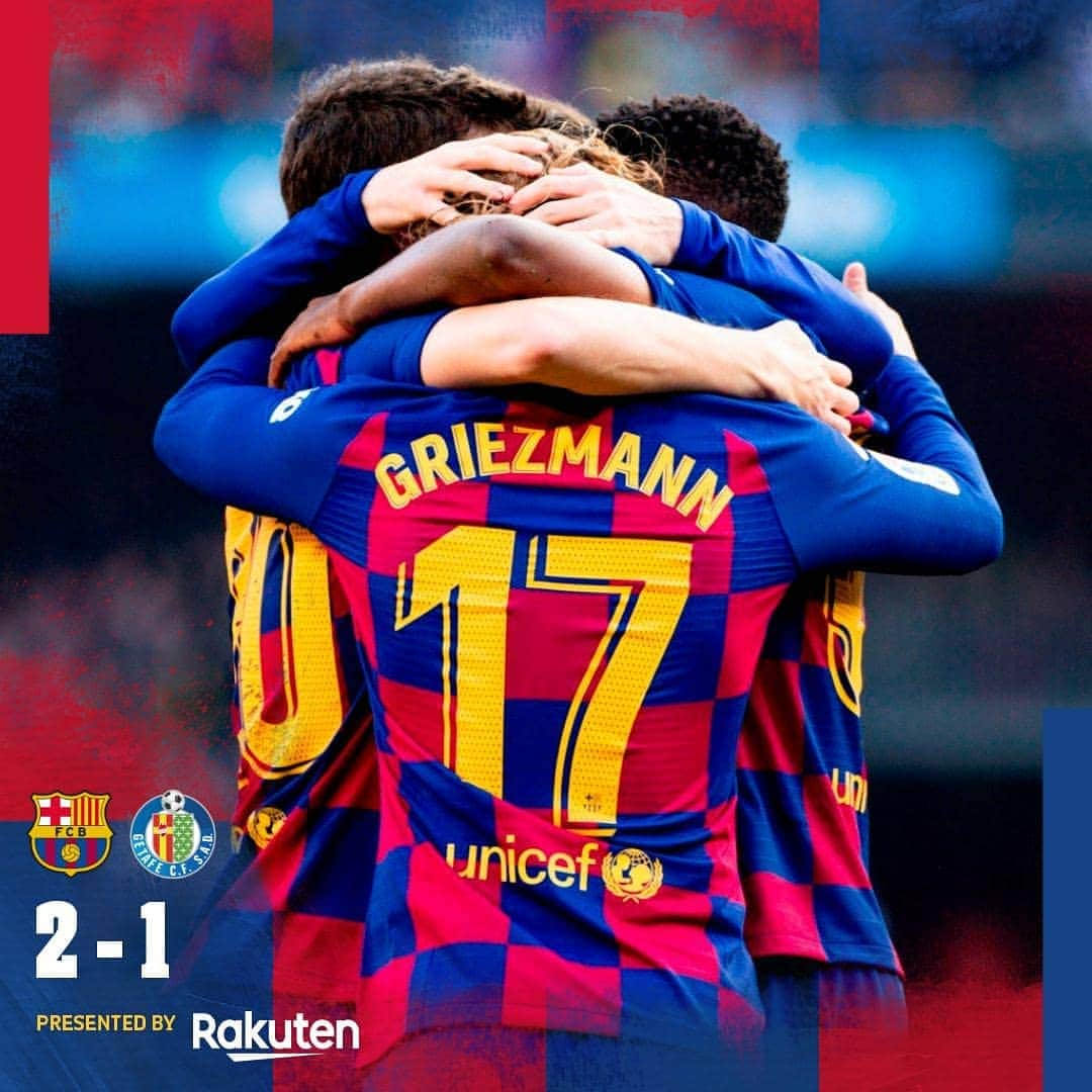 FCバルセロナさんのインスタグラム写真 - (FCバルセロナInstagram)「Important win! Barça 2-1 Getafe」2月16日 2時01分 - fcbarcelona