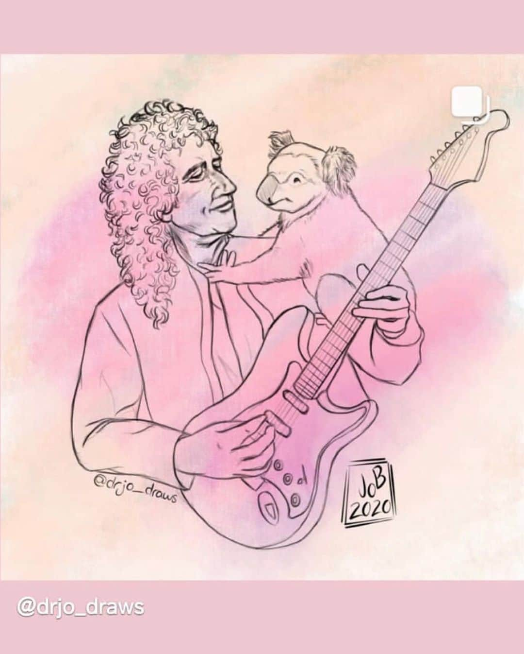 ブライアン・メイさんのインスタグラム写真 - (ブライアン・メイInstagram)「THANKS IG PALS FOR YOUR LOVELY ART !!! Bri」2月16日 2時54分 - brianmayforreal